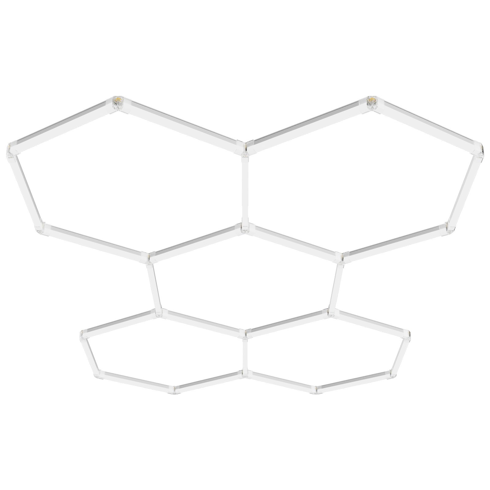 Hexagon Garage Lights, 26400LM, 6500K 5 Grid Systems Honeycomb Hexagonal Garage