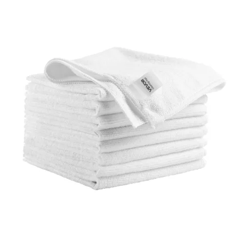 50 Pack White Microfiber Cleaning Cloth, 12 X In Premium