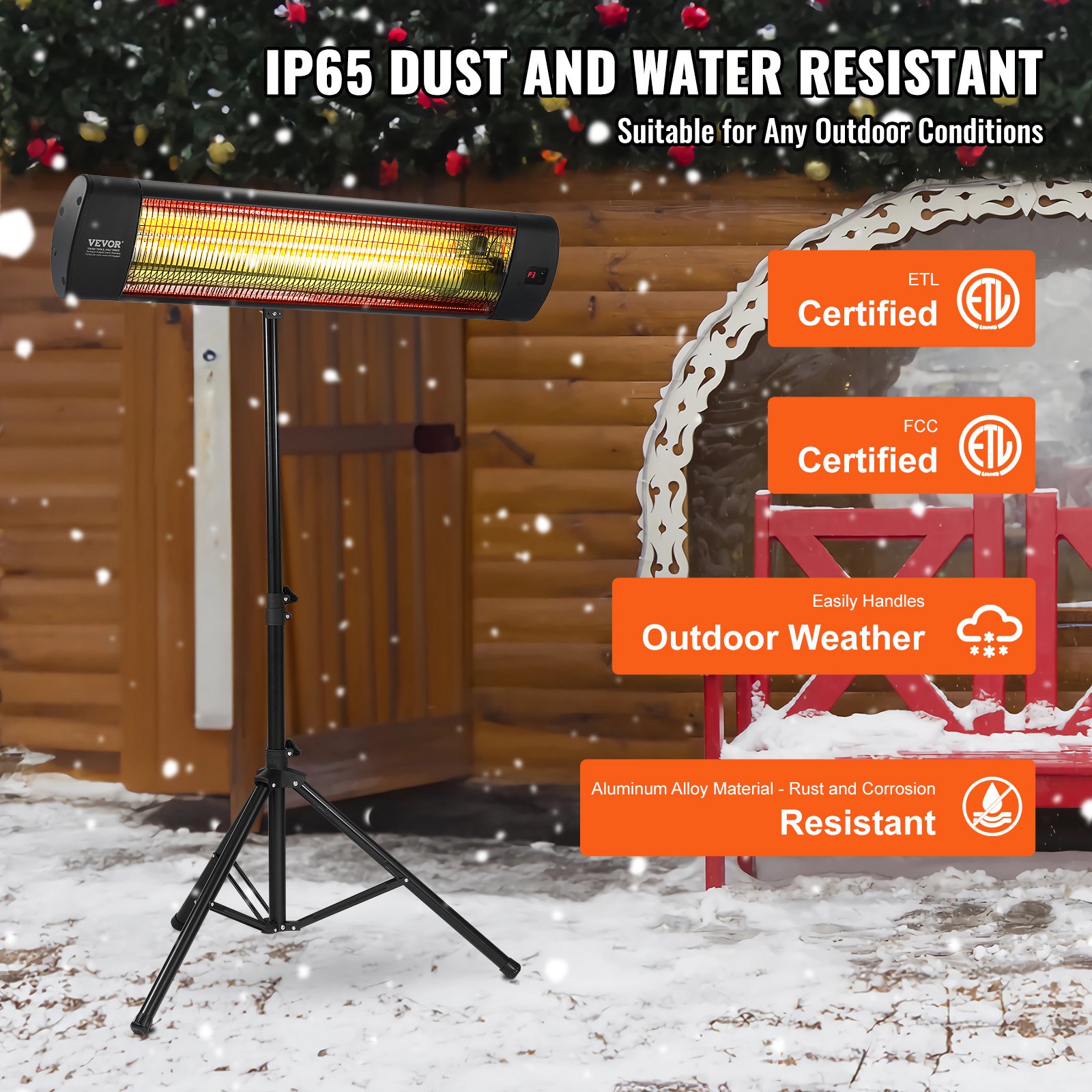 Infrared Heater — 1500W Remote Control Electric Space Heater — photo 2