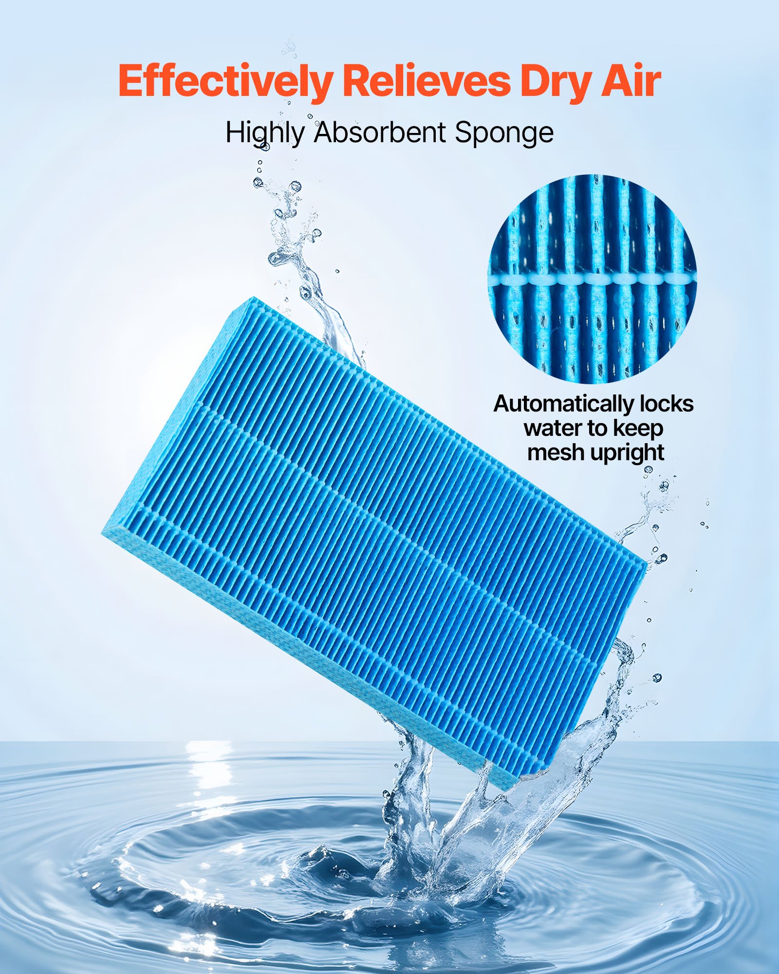 Air Purifier Filter Replacement, Compatible With KJ420F-A35 Filter Accessories With Precision Mesh Screen, Washable & Reusable, Easy To Replace For Indoor Room Office Humidifying, Blue