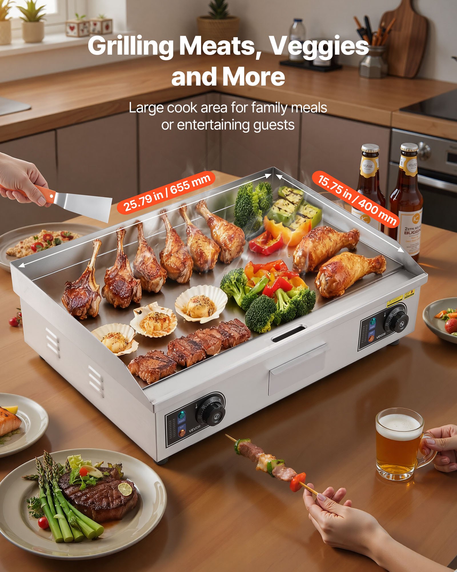Commercial Electric Griddle β 25.79 X 15.75 Inch β photo 5