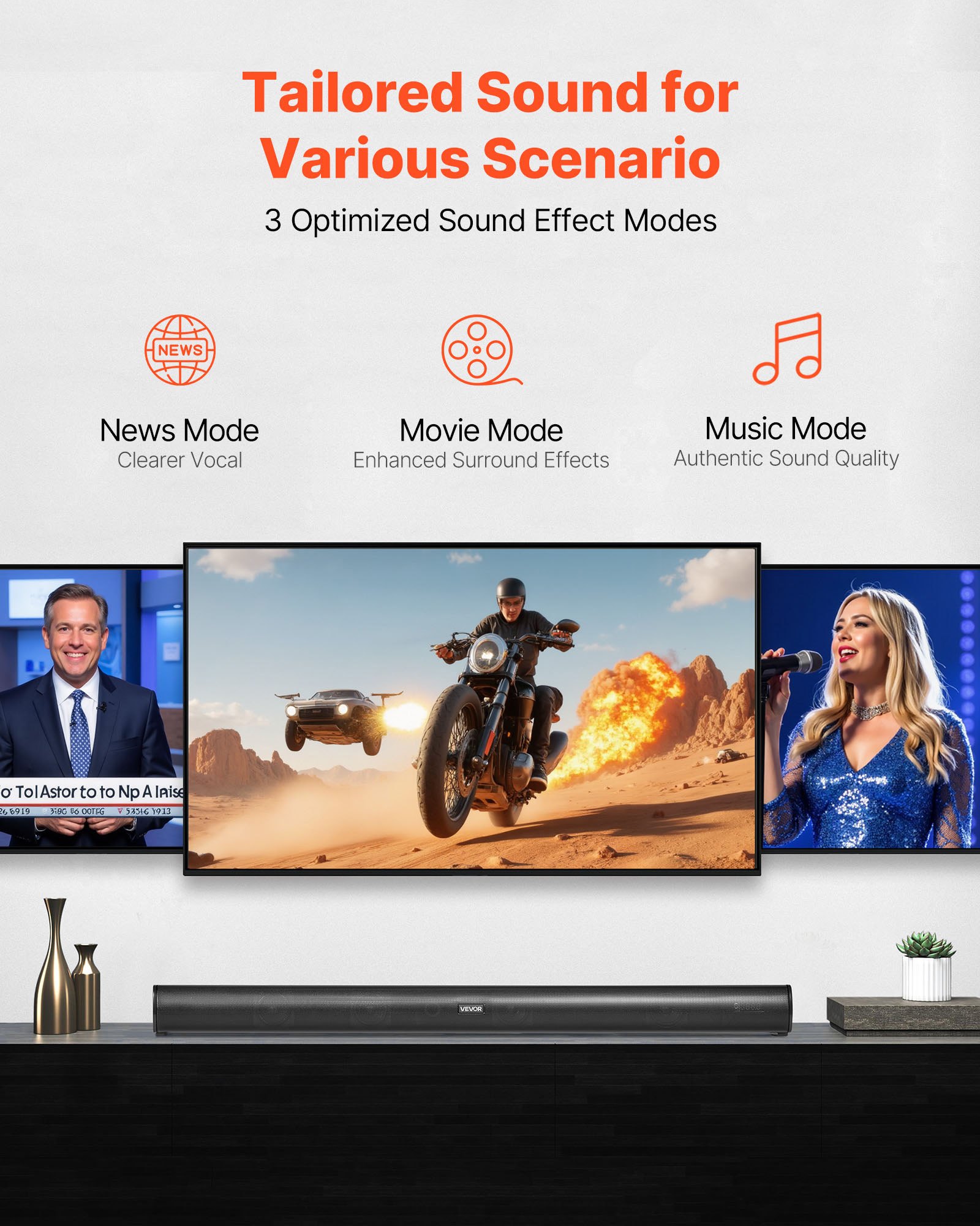 Sound Bar til smart TV 2.1 Channel 35-Inch Compact - Miniatyr 4