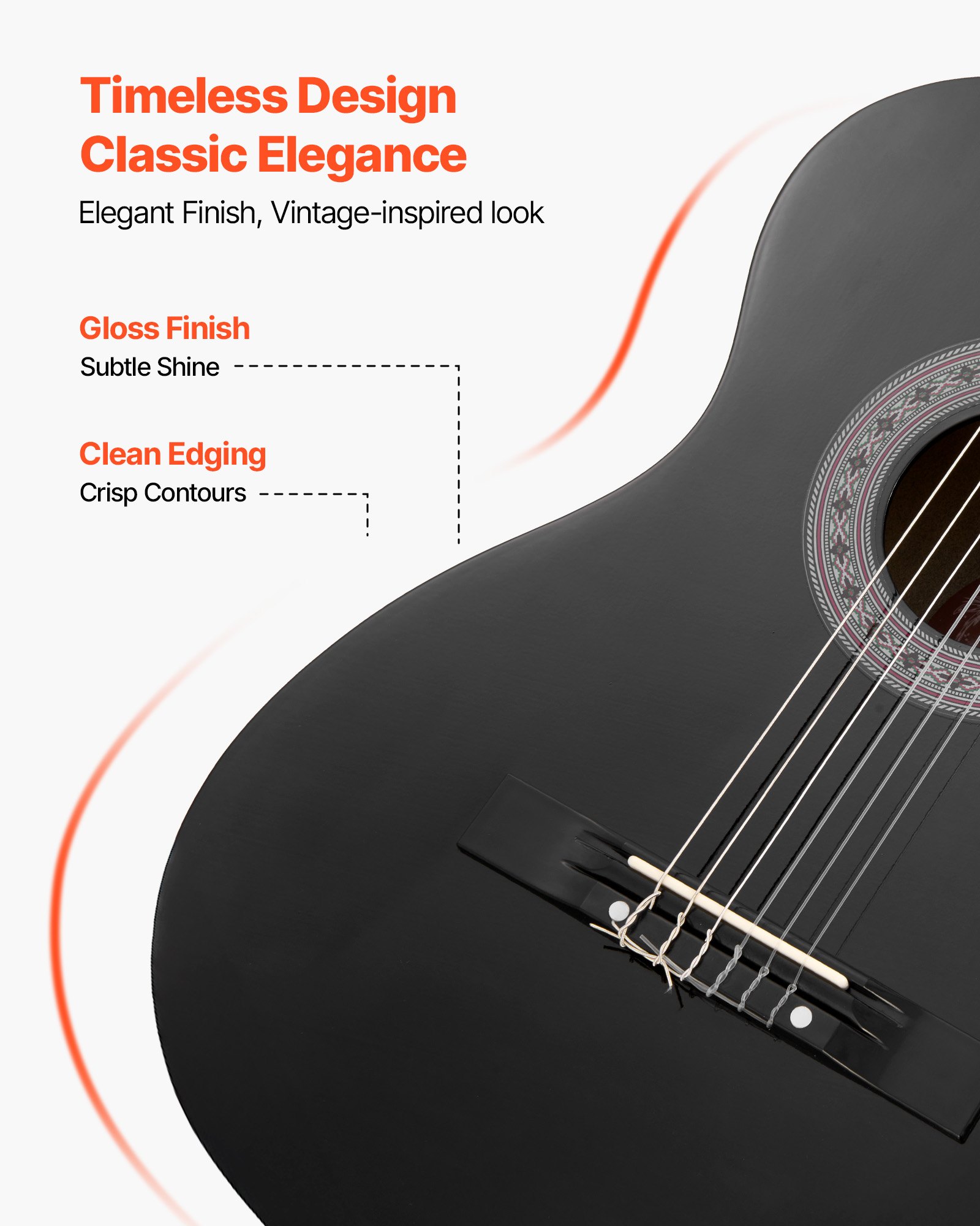 Classical Guitar, 38 Inch, Wood Classical Guitar Starter Kit For Beginners, With Nylon Strings, Gig Bag, Strap,… - 6