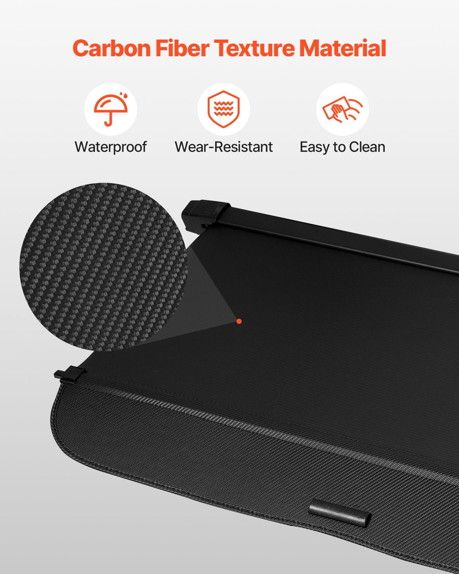 Retractable Cargo Cover, Upgraded Carbon Fiber Texture Trunk Cover, Anti-Peeping Luggage Privacy Shield, Easy Installation Security Shade Car Accessories, For Honda CRV 2023-2025 5-Seater