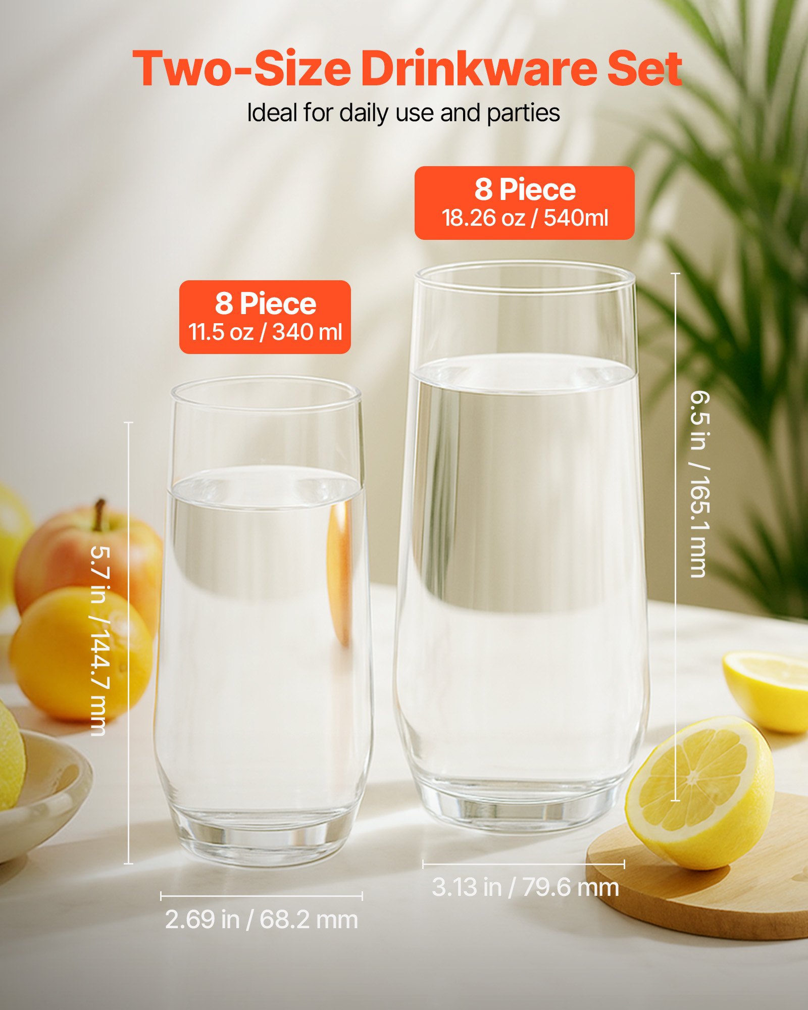Elegant Drinking Glass Set