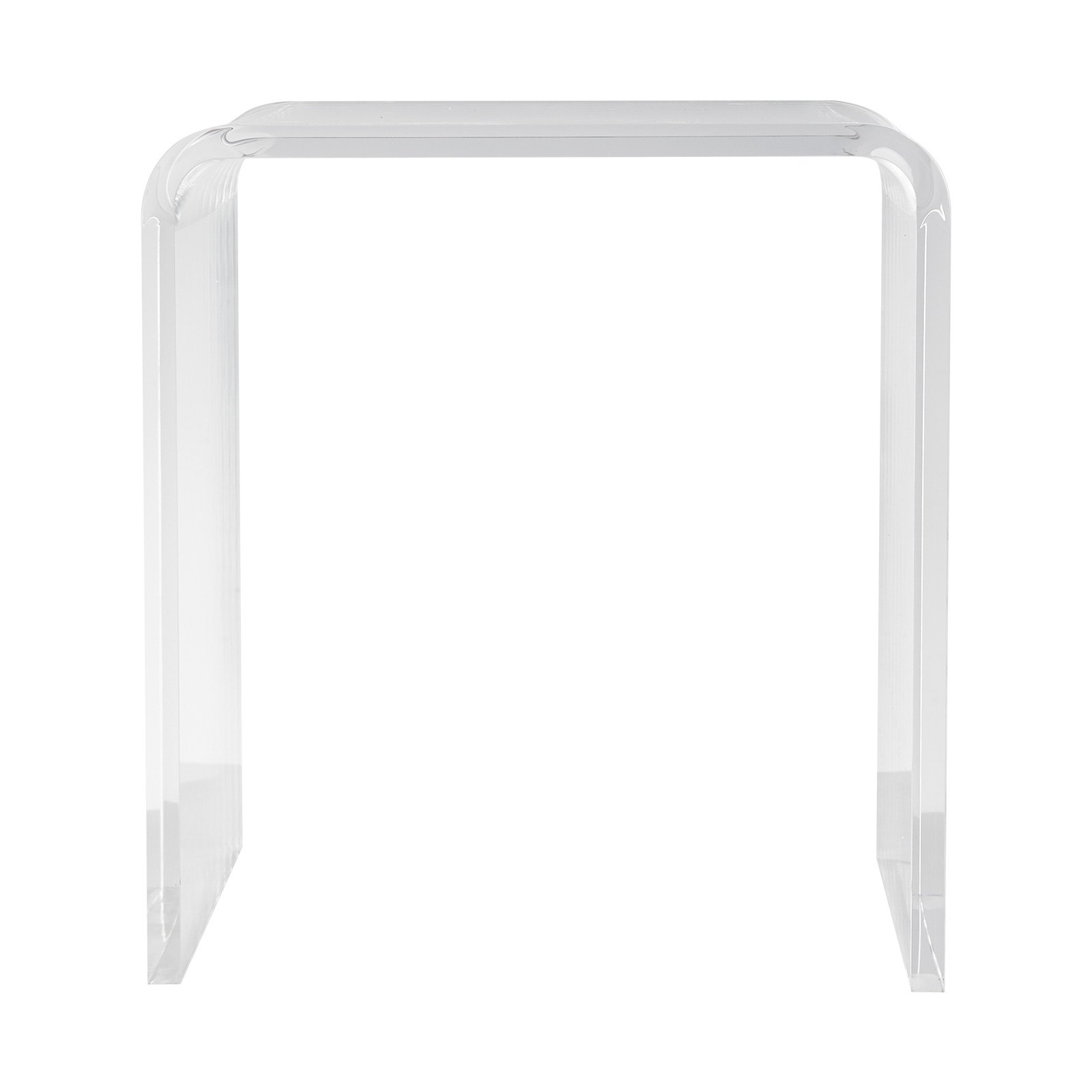 C-shaped Acrylic Side Table Clear Lucite End Table For Living Room_voghion.com