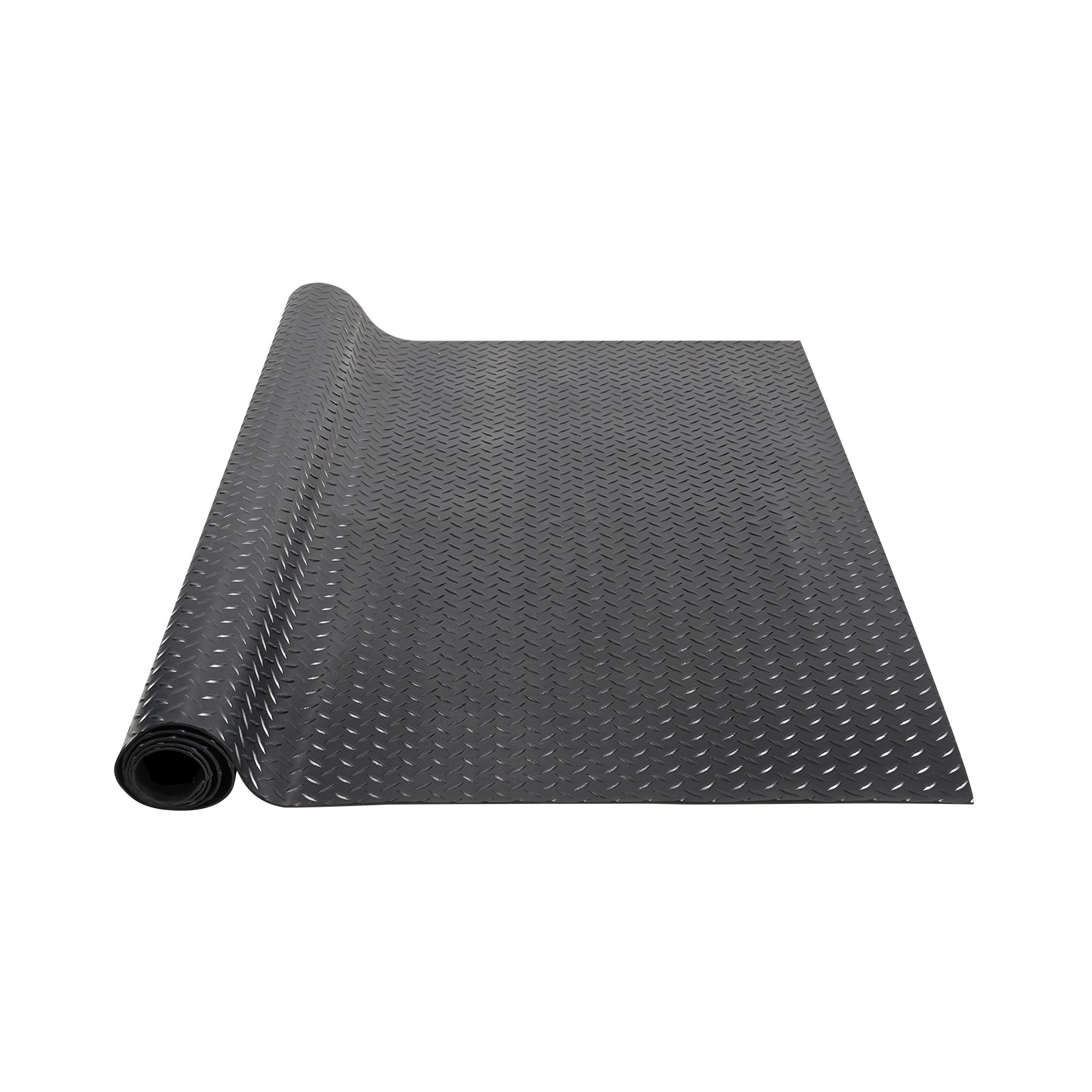 Diamond-Plate Rubber Flooring Roll, 3 Mm X 4 Ft X 6 Ft Garage Floor Mat, SBR Rubber Garage Flooring Roll, Easy To Clean, Diamond Plate Rubber Mat For Under Cars, Garage Industry Gym, Black