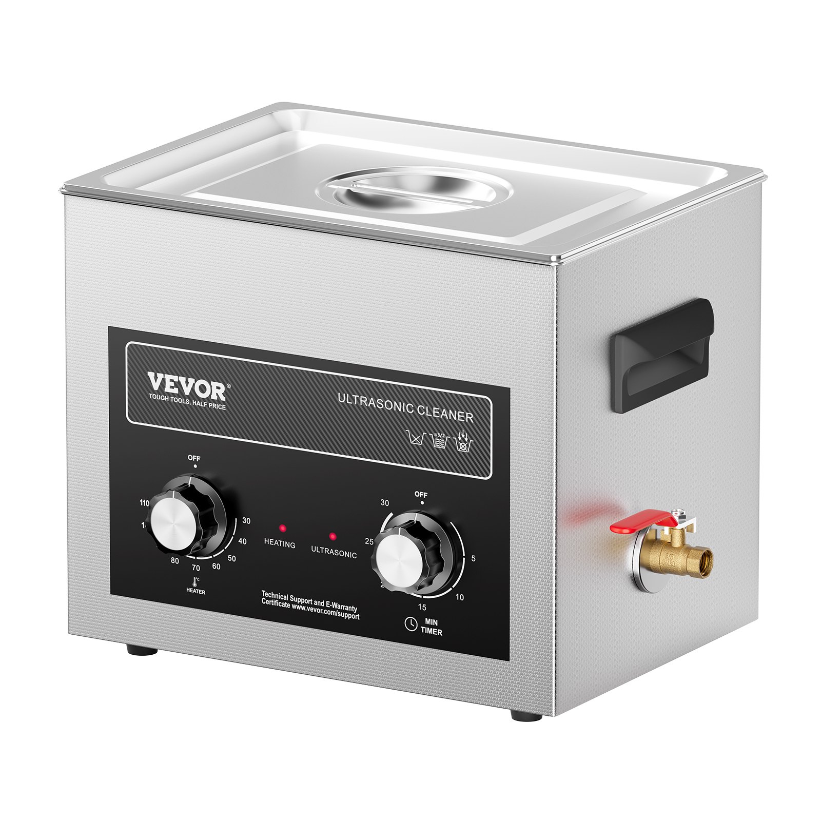 10L Ultrasonic Cleaner With Heater Timer & Basket, Professional Digital Sonic Cavitation Machine, 240W Cleaning Machine For Lab Tools, Metal Parts, Carburetor, Brass, Auto Parts, Engine Parts - Image 1