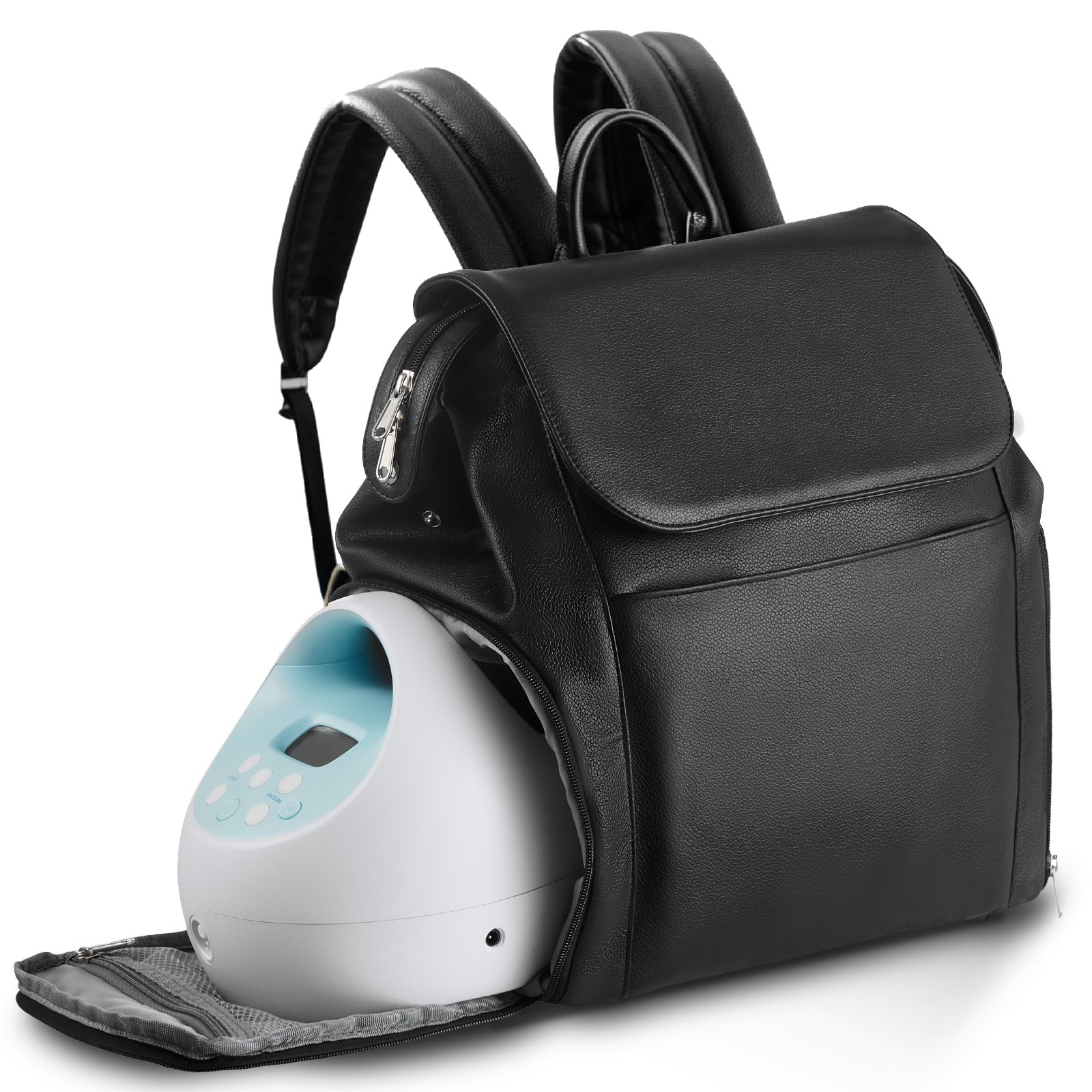 Breast Pump Backpack, Breast Feeding Bag With Ice Pack, Fits For S1/S2, Pumping Accessories & Breastmilk Storage, Portable Pump Carrying Case For Work, Travel And Family Use, Black - Image 1