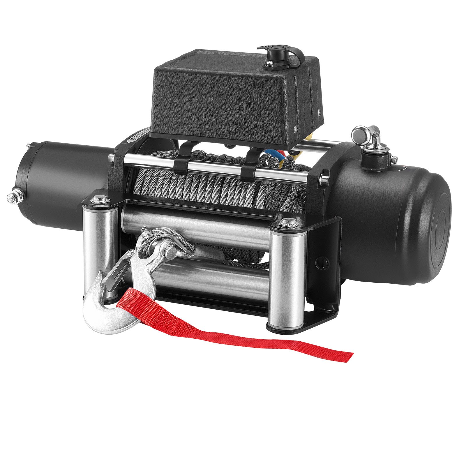 Electric Winch, 10000 Lbs Load Capacity, 12V DC Truck Winch With Φ21/64 In X 65 Ft Steel Rope, Wireless & Wired Remote Control, IP55 Waterproof For Towing SUV Jeep Trailer Boat Off-Road Vehicle