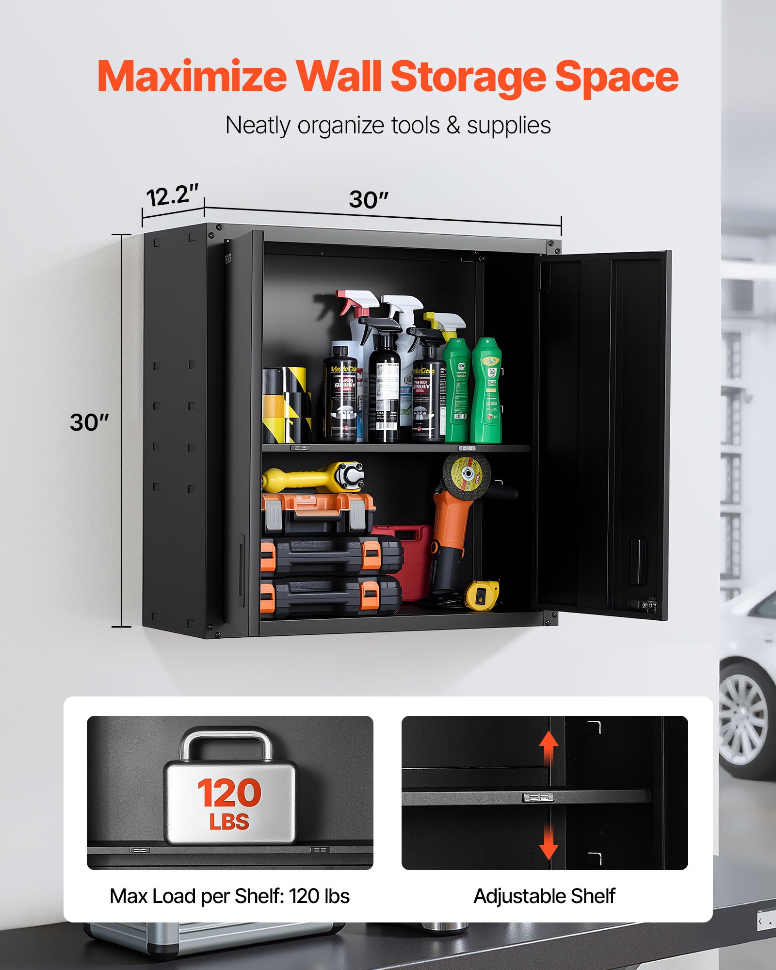 Metal Wall Cabinet β 30W X 12.2D X 30H Inch β photo 3