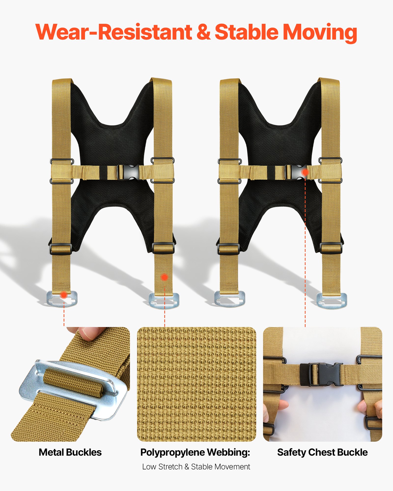 Moving Straps, Supports Up To , 2-Person Lifting And Moving System With 2 Harness Straps & 2 Load-bearing Straps,… - 6