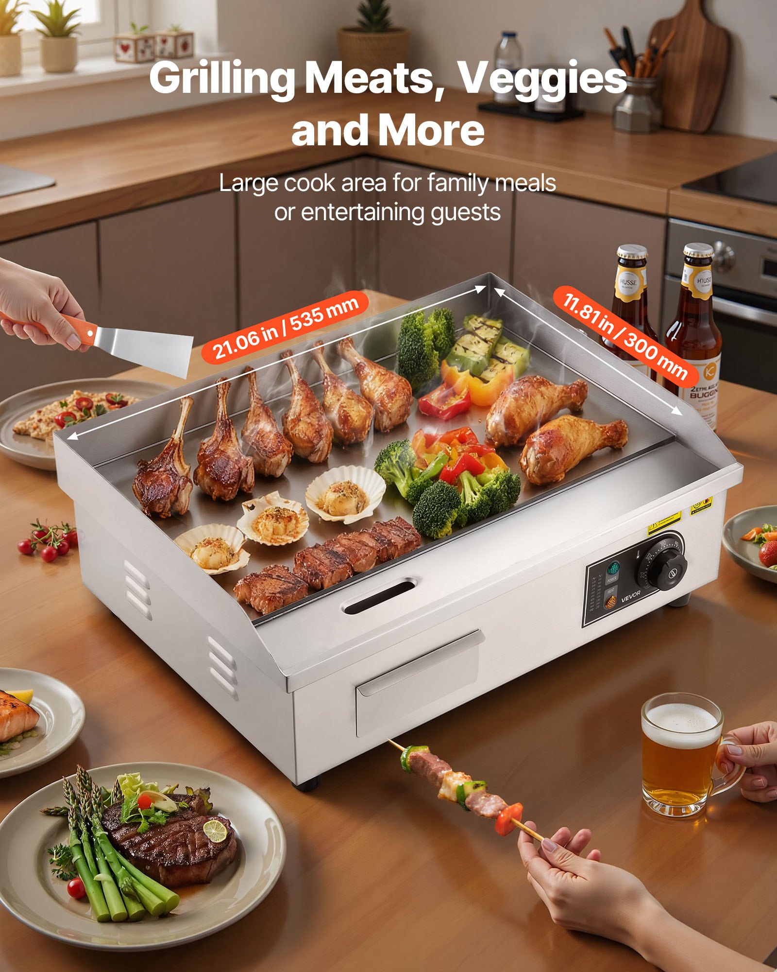 Commercial Electric Griddle β 21 X 11.8 Inch β photo 4