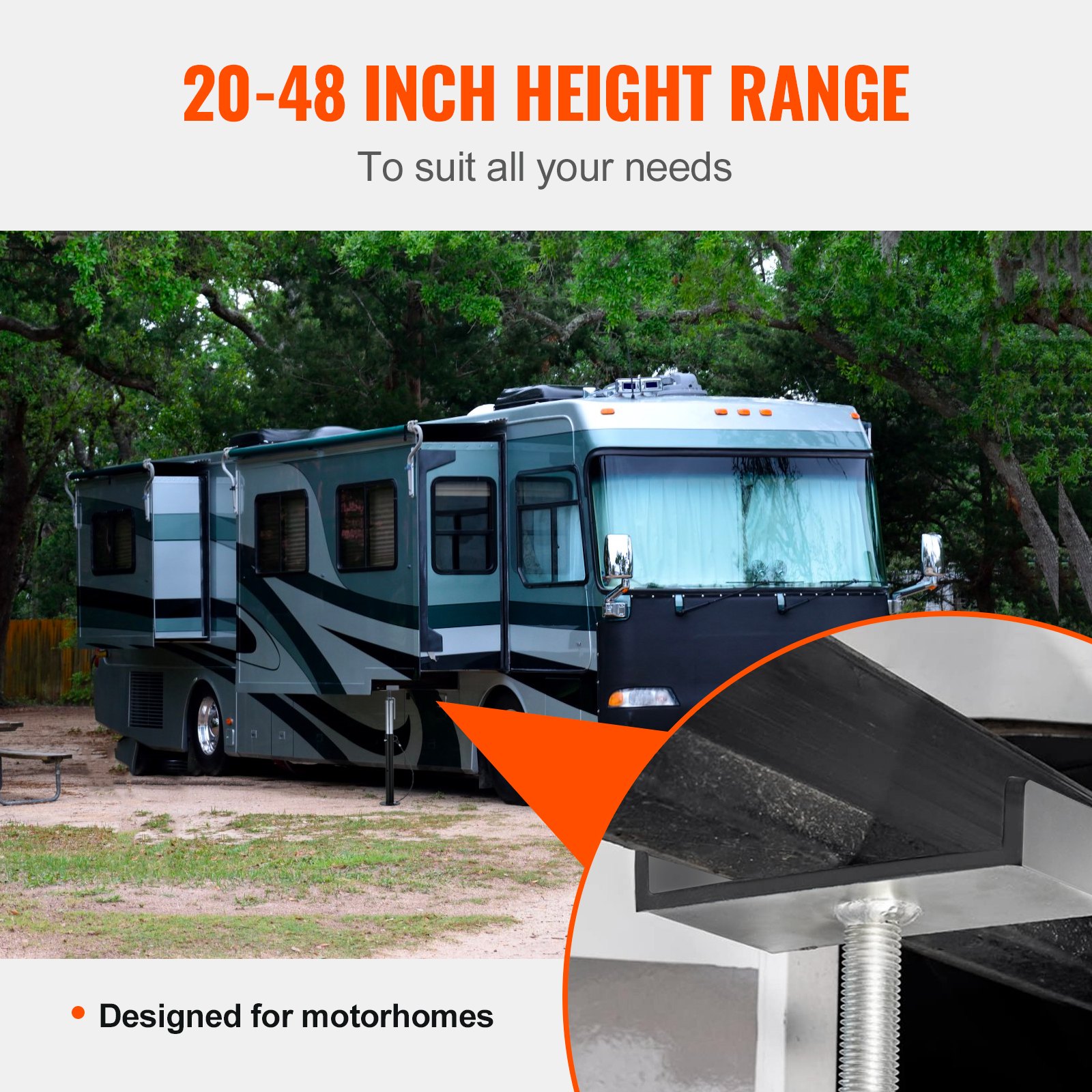 RV Slide Out Support Jacks, 5000 Lbs Capacity Each Slide Out Stabilizer, Adjusts From 20"-48" Camper Slide Out Support Jacks, Heavy-duty Slideout Stabilizers For RV, Camper And Travel Trailer image 4