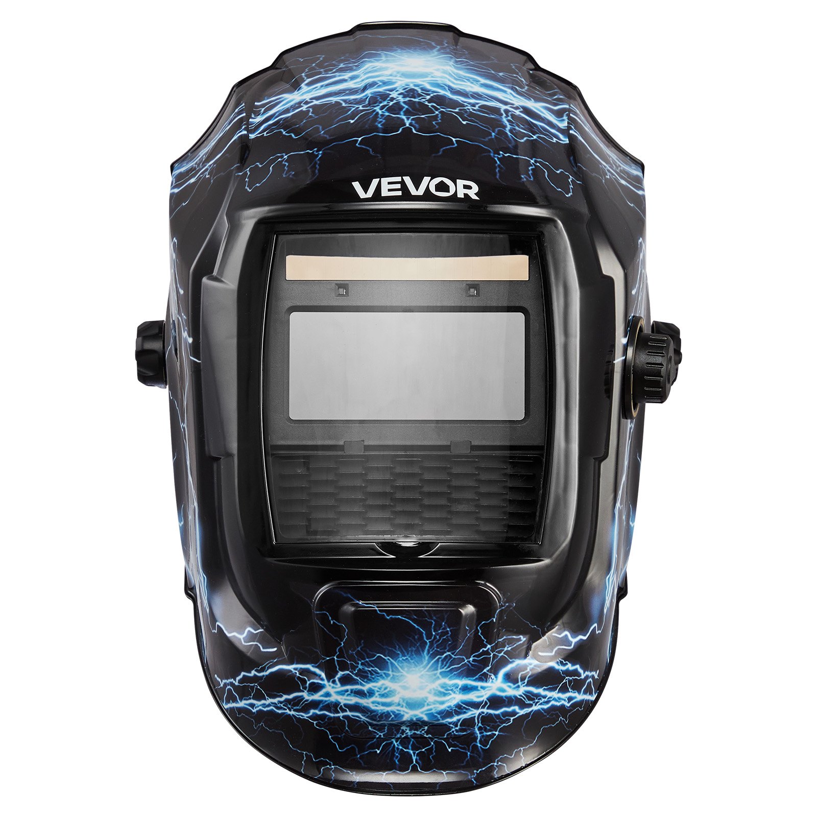Welding Helmet Auto Darkening, 3.66" X 1.69" True Color Welding Hood, Solar Powered Welder Mask 2 Arc Sensors, Shade 4/9-13 For TIG MIG ARC Weld Grinding - CRIUS Series (Blue Lightning Pattern) - Image 1