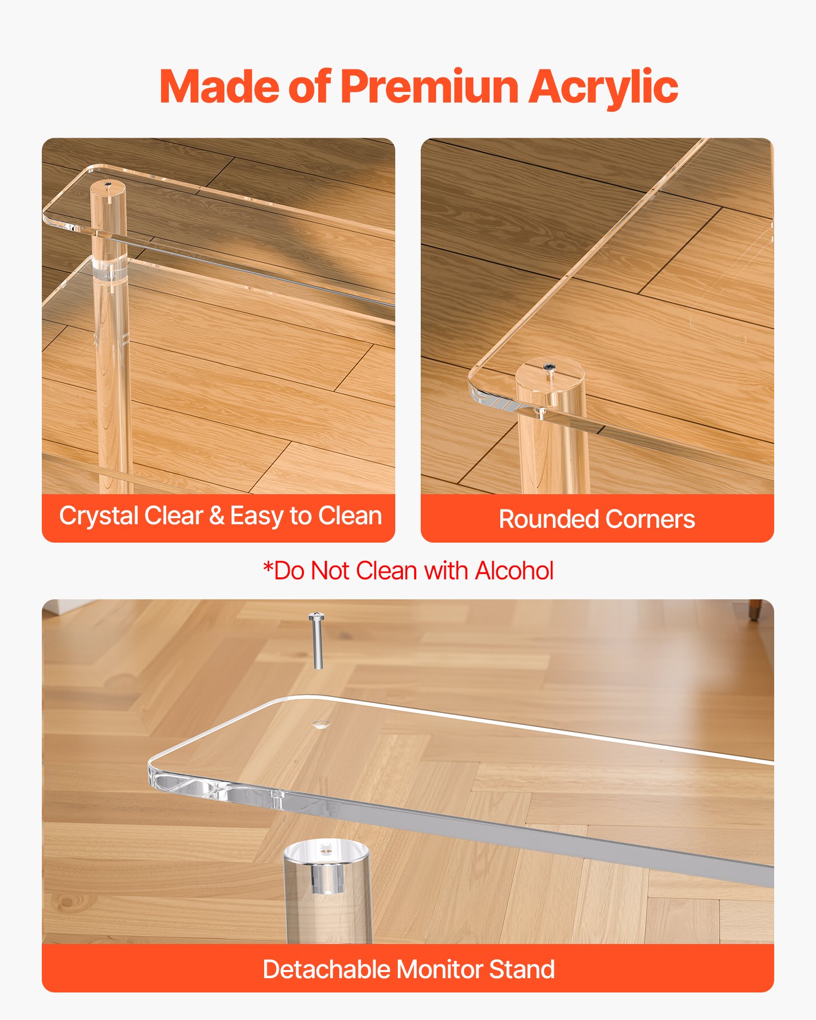 Acrylic 2-Tier Side Table, picture 4 of 4