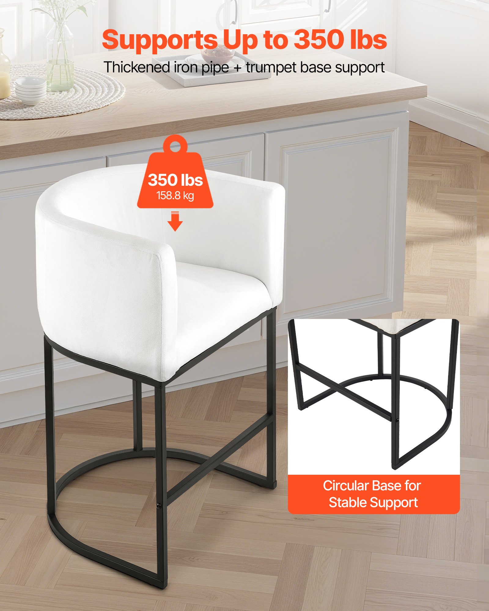 Bar Stool Set of 3 — 25 Inch Counter Height Stools — photo 2