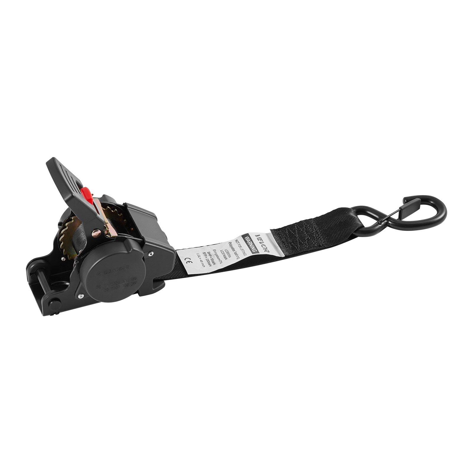 Wheel Chock Tie-Down Kit, Fixed Trailer Tie Down Strap, Car Tie Down Kit With S-Hook, Break Strength 1649 Lbs & Working Load 550 Lbs Motorcycle Tie-Down System For Trailers, Boats, Snowmobiles - Image 1
