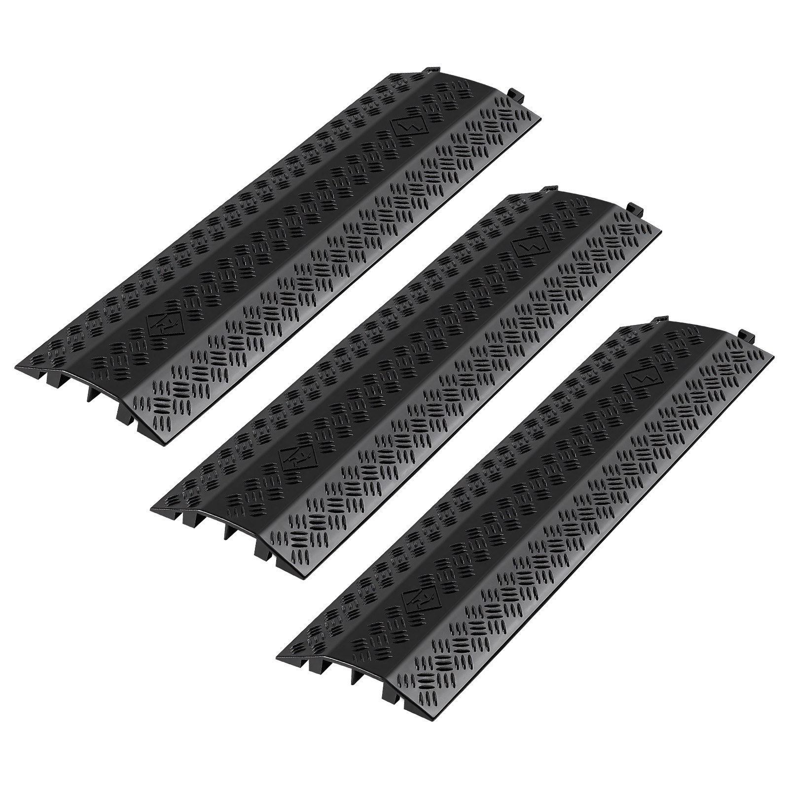 Drop Over Cable Cover, 17,500 Lbs/Axle Load Capacity, Heavy Duty Cable Hose Protector Ramp, Floor Cord…