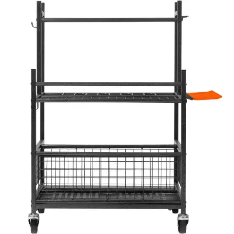 Garden Tool Organizer 16 Slots With Hooks Yard Tool Tower Rack With Whee
