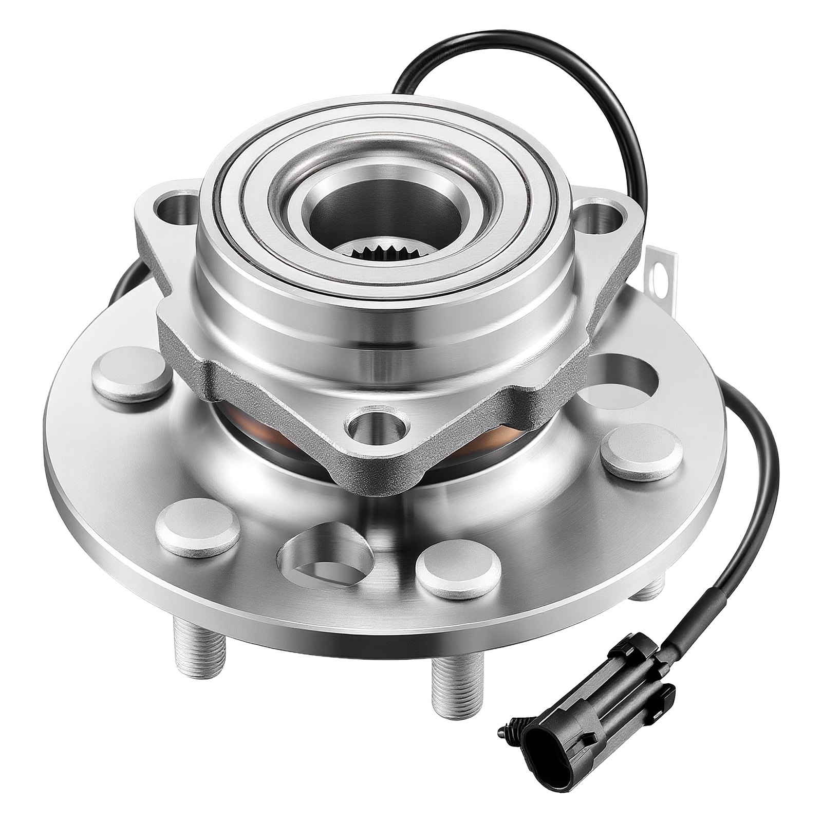 2PCS Front Wheel Bearing & Hub Assembly Fit For 1999-2000 Cadillac Escalade 1995-1999 Chevrolet Tahoe GMC Yukon K1500 Suburban OEM 515024, 6 Lugs With ABS Sensor, Wheel Bearing Hub Assembly Set