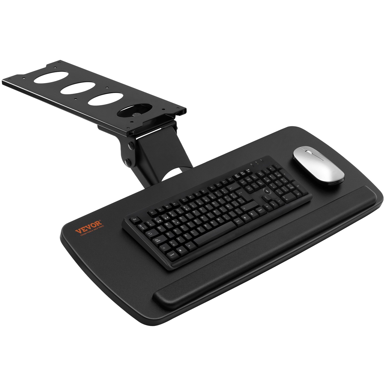 Keyboard Tray Under Desk Adjustable Height, Height And Angle Adjustable Under De