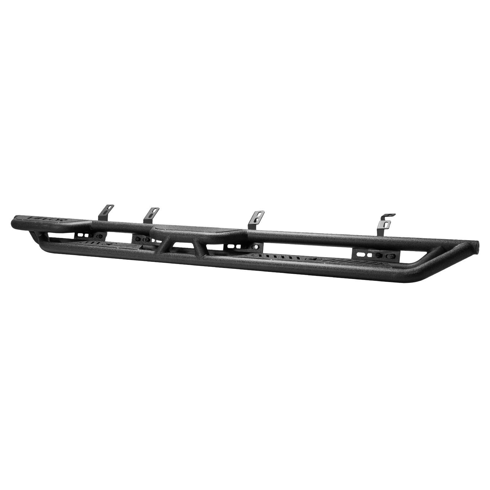 Running Boards, 6 Inches Side Steps Compatible With 2024-2025 Tacoma Double Cab, Black Carbon Steel Bars, 550 Lbs Load Capacity, Wide Non-Slip Hollow Surface With Rustproof Coating