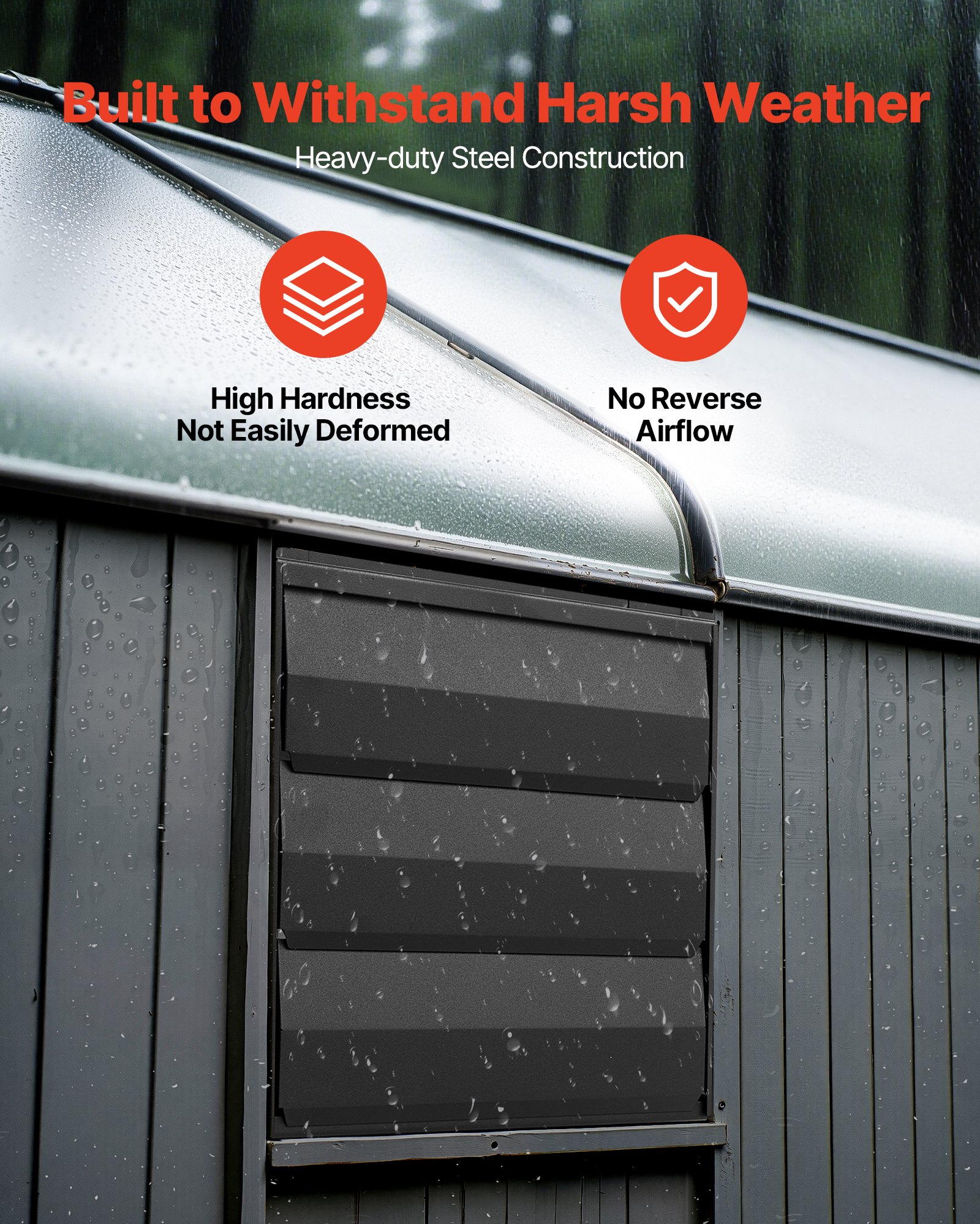 10 Inch Shutter Exhaust Fan, Wall Mounted Attic Vent Fan With Smart Programming Variable Speed Temperature Control, 1000 CFM,EC Motor,Timer, For Shed,Garage,Greenhouse Ventilation Cooling,Black image 4