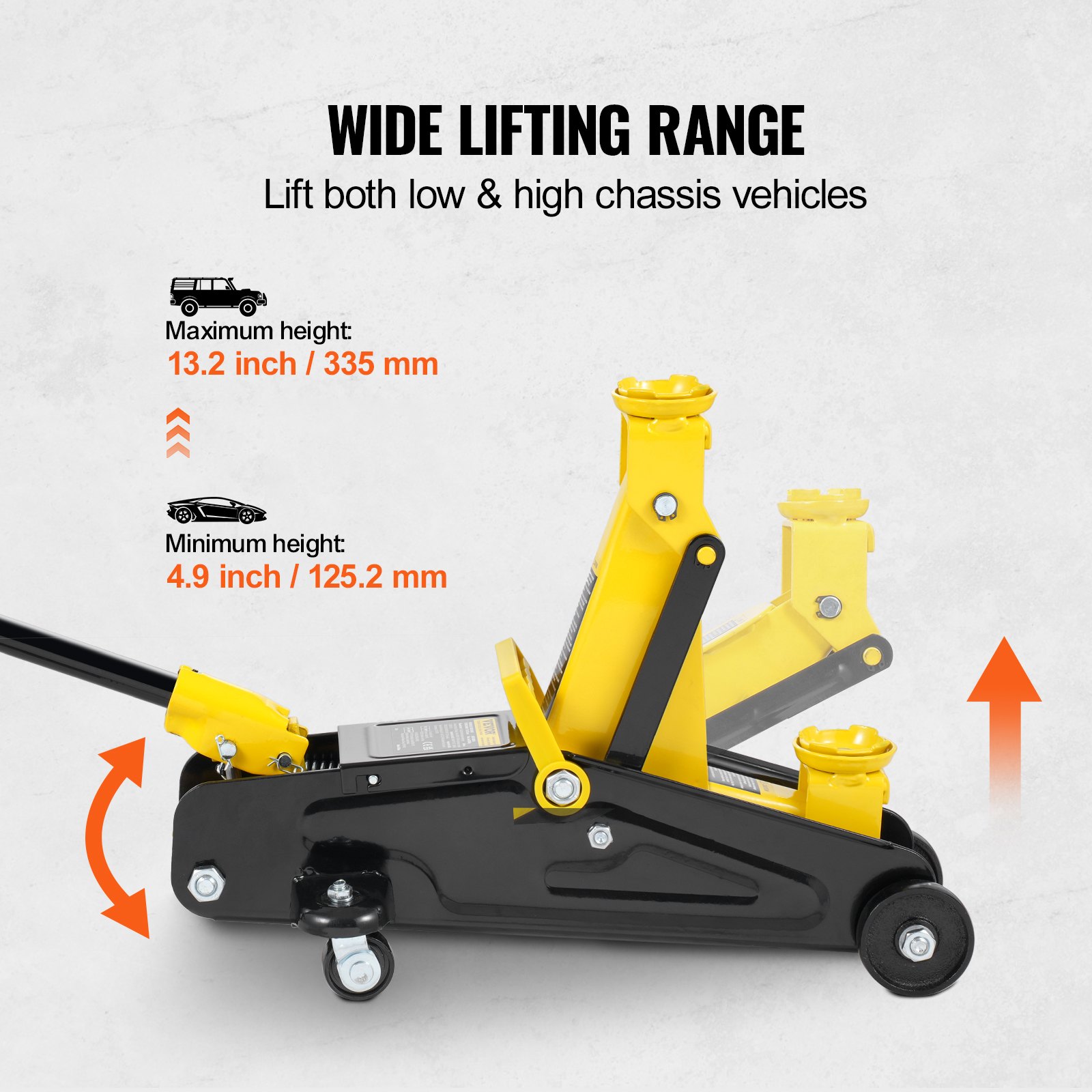 Low Profile Floor Jack 2 Ton Heavy Duty Single Piston Hydraulic Pump image 3