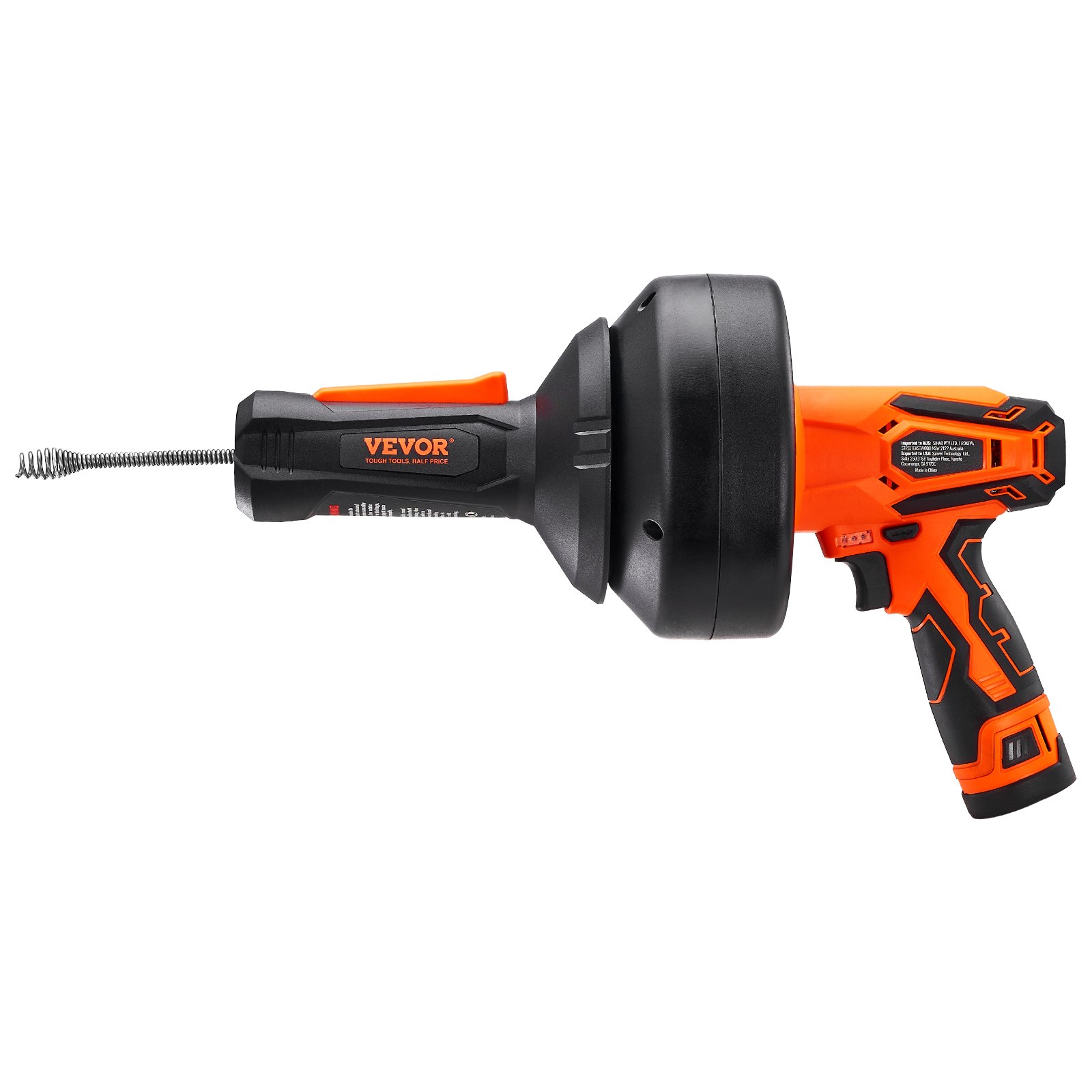 12V Electric Drain Auger, 25FT Cordless Plumbing Snake Auto Feed, Pipeline Snake Drain Clog Remover With Power Drill For 3/4"-2" Pipes, 2.0Ah Battery And Charger Included - Image 1