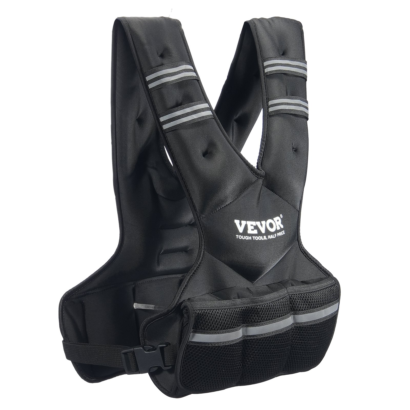 Adjustable Weighted Vest, 20-32lb Weight Vest With 6 Ironsand Weights And  Reflective Stripe, Body Weight Vest Exercise Set For Men Women, Workout Equipment For Strength Training Running Jogging - Image 1