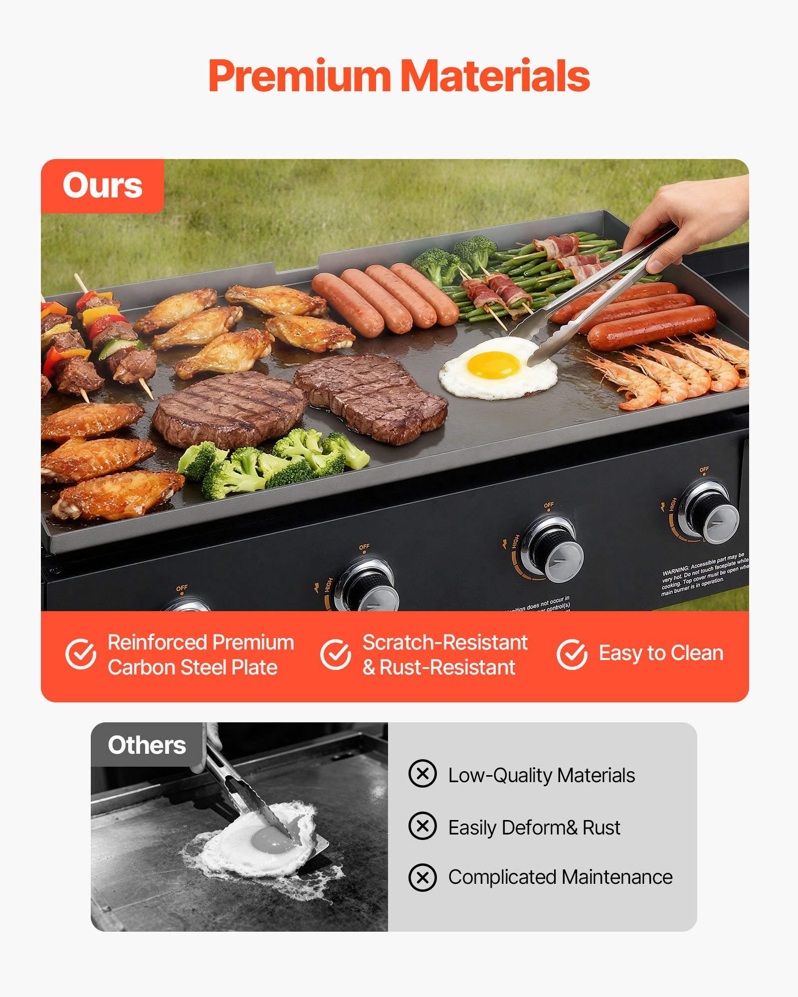 Gas Griddle — 4-Burner Flat Top Grill — photo 3