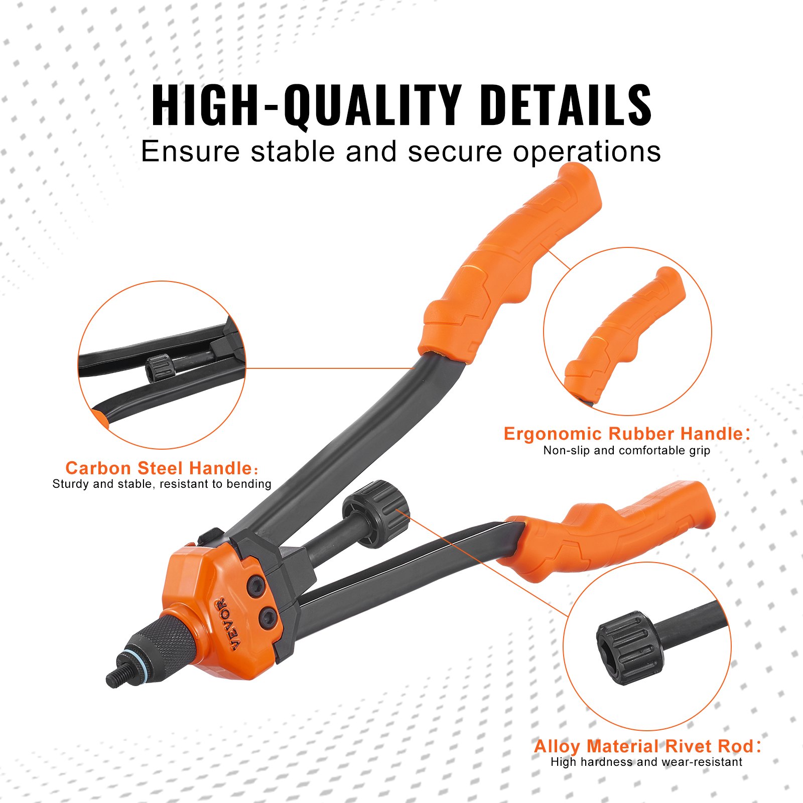 16" Rivet Nut Tool, Labor-Saving Rivnut Tool Kit With 13PCS Metric & SAE Mandrels, 186PCS Rivet Nuts,M3, M4, M5, M6, M8, M10, M12, 1/4-20, 5/16-18, 3/8-16,1/2-13, 8-32, 10-24 With Carrying Case image 3