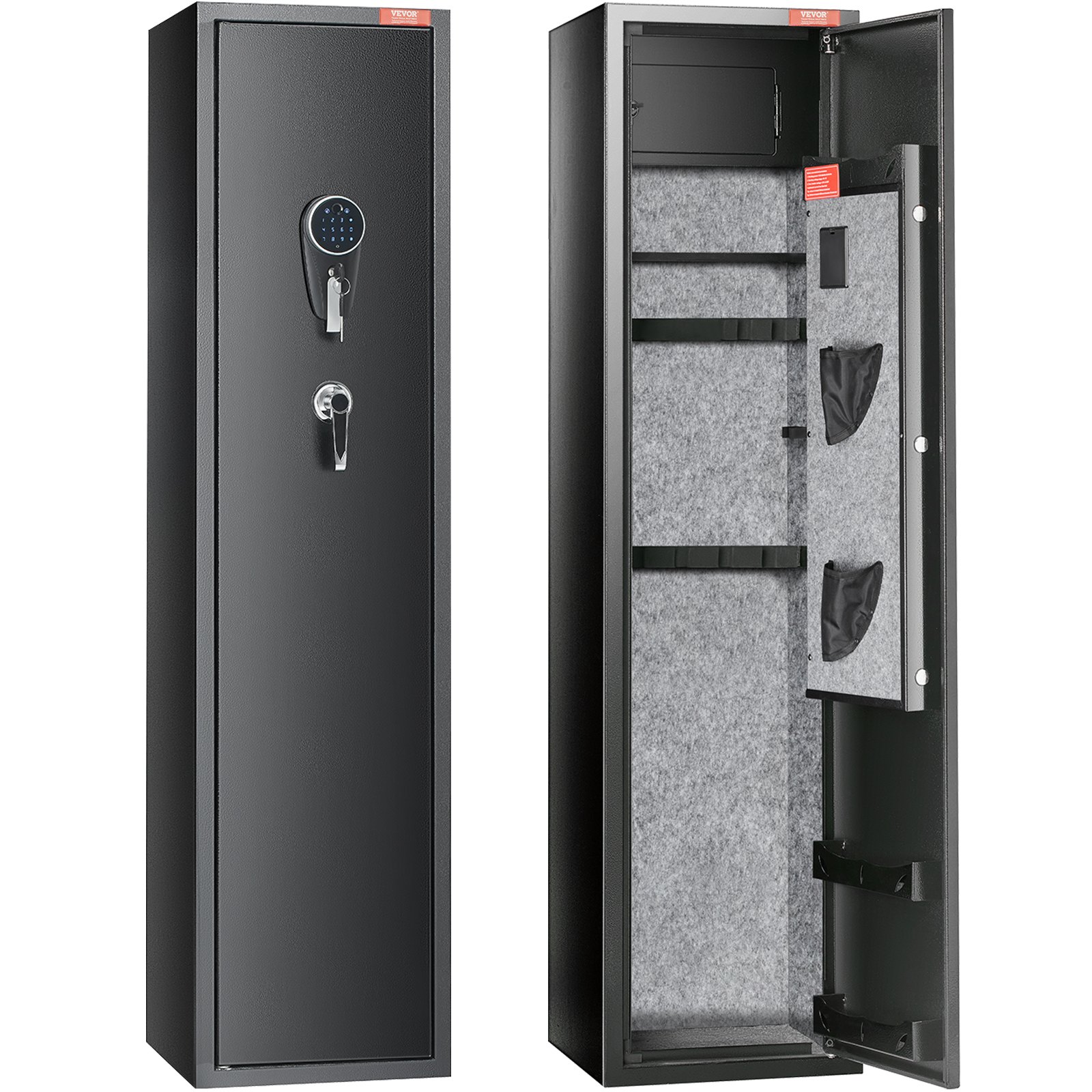 7-8 Rifles Gun Safe, Rifle Safe With Digital Keypad & Lock, Gun