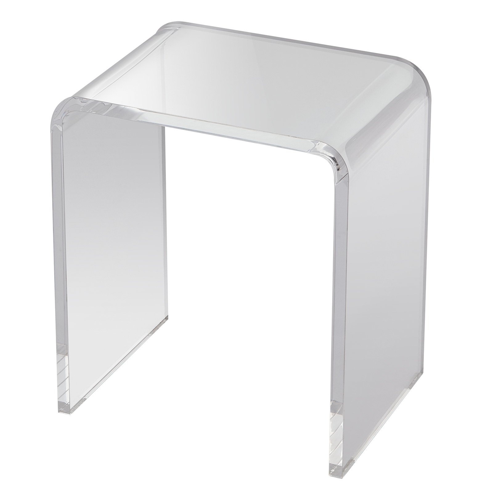 Acrylic End Table, C-Shaped Lucite Side Table, Clear Acrylic Side Table For Drink, Food, Snack Used In Living Room, Bedroom, And Study_voghion.com