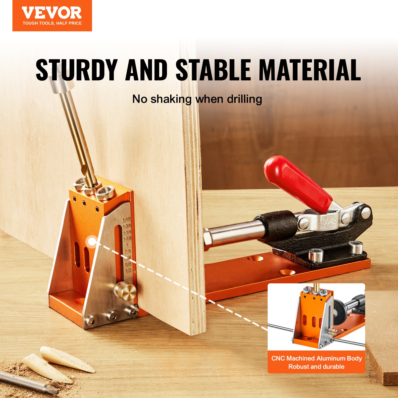 30 Pcs Pocket Hole Jig Kit, Adjustable & Easy To Use Pocket Hole Jig System With Step Drills, Drill Stop… image 2