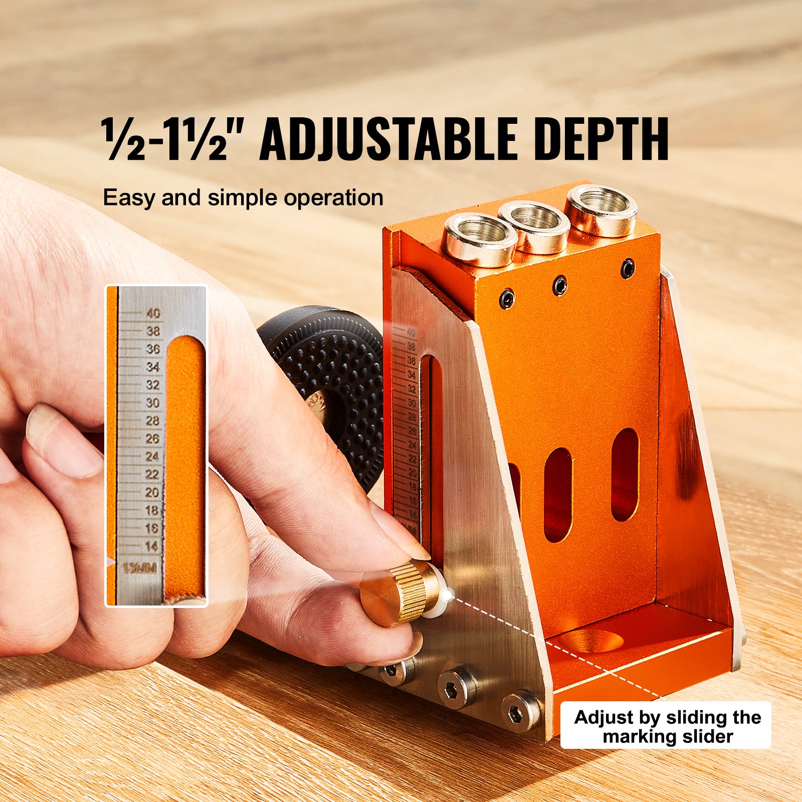 30 Pcs Pocket Hole Jig Kit, Adjustable & Easy To Use Pocket Hole Jig System With Step Drills, Drill Stop… image 3