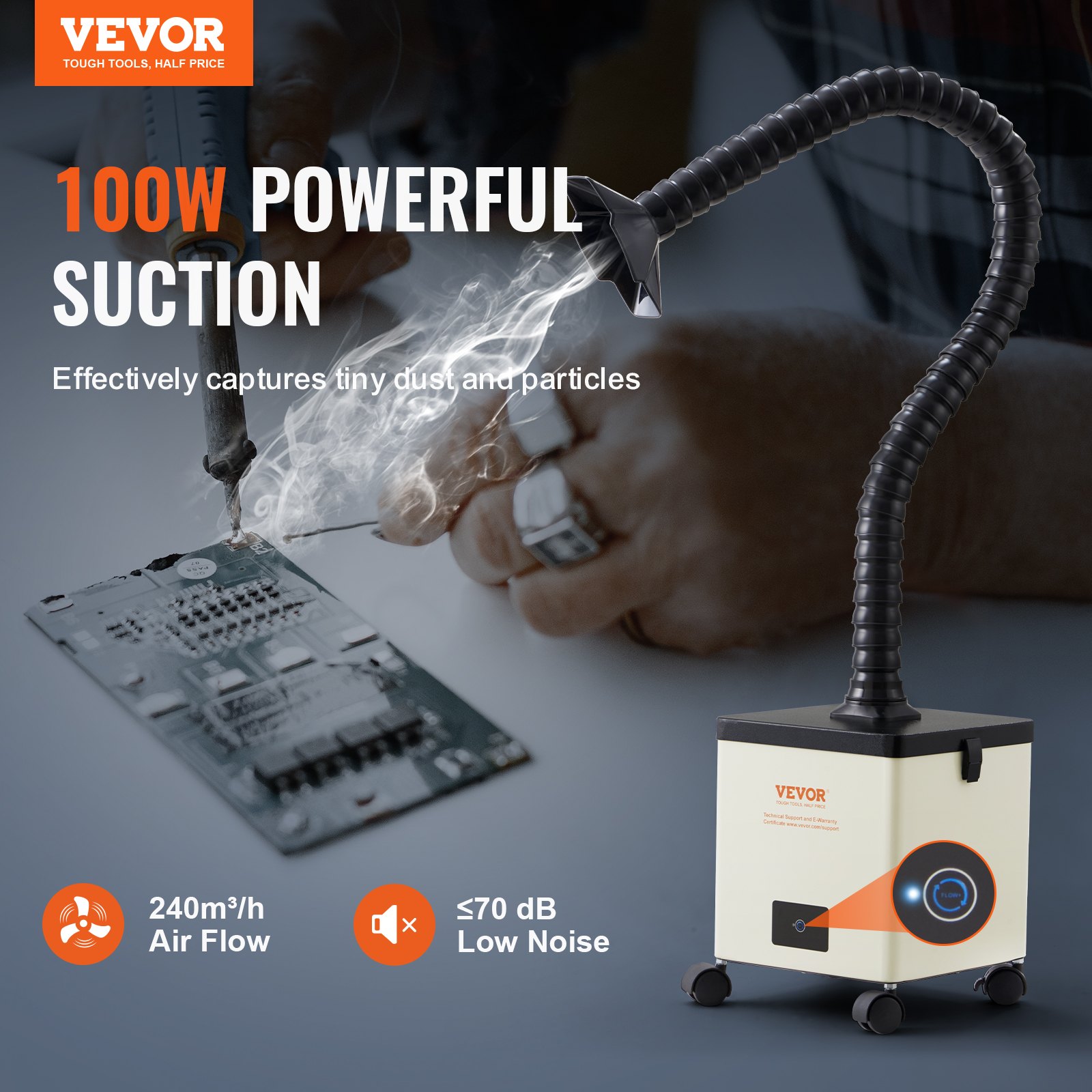 Solder Fume Extractor β 100W Soldering Smoke Extractor β photo 4