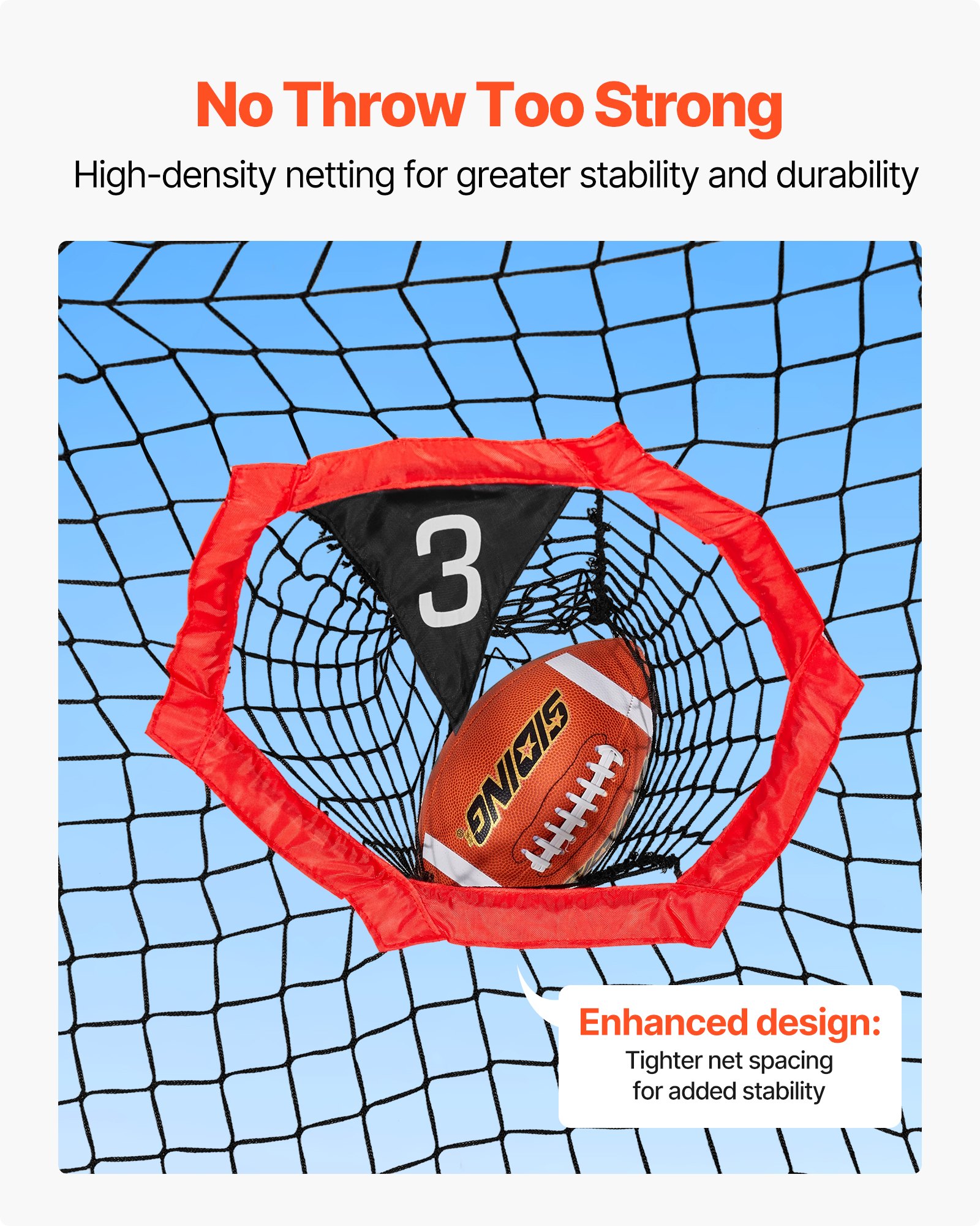 7 X 7 Ft Football Trainer Throwing Net, Training Throwing Target Practice Net With 5 Target Pockets… image 5