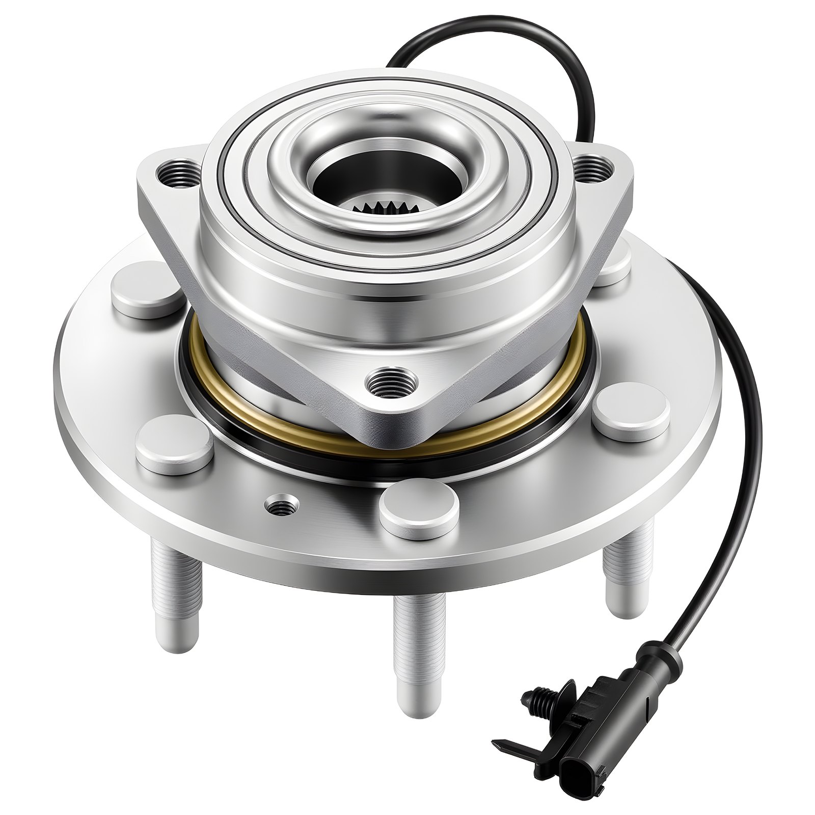 2PCS Front Wheel Bearing & Hub Assembly Fit For Chevy Silverado 1500 4WD 2013 Express 1500 GMC Savana 1500 Base Standard Cargo Van OEM 515036, Wheel Bearing Hub Assembly Set With ABS Sensor