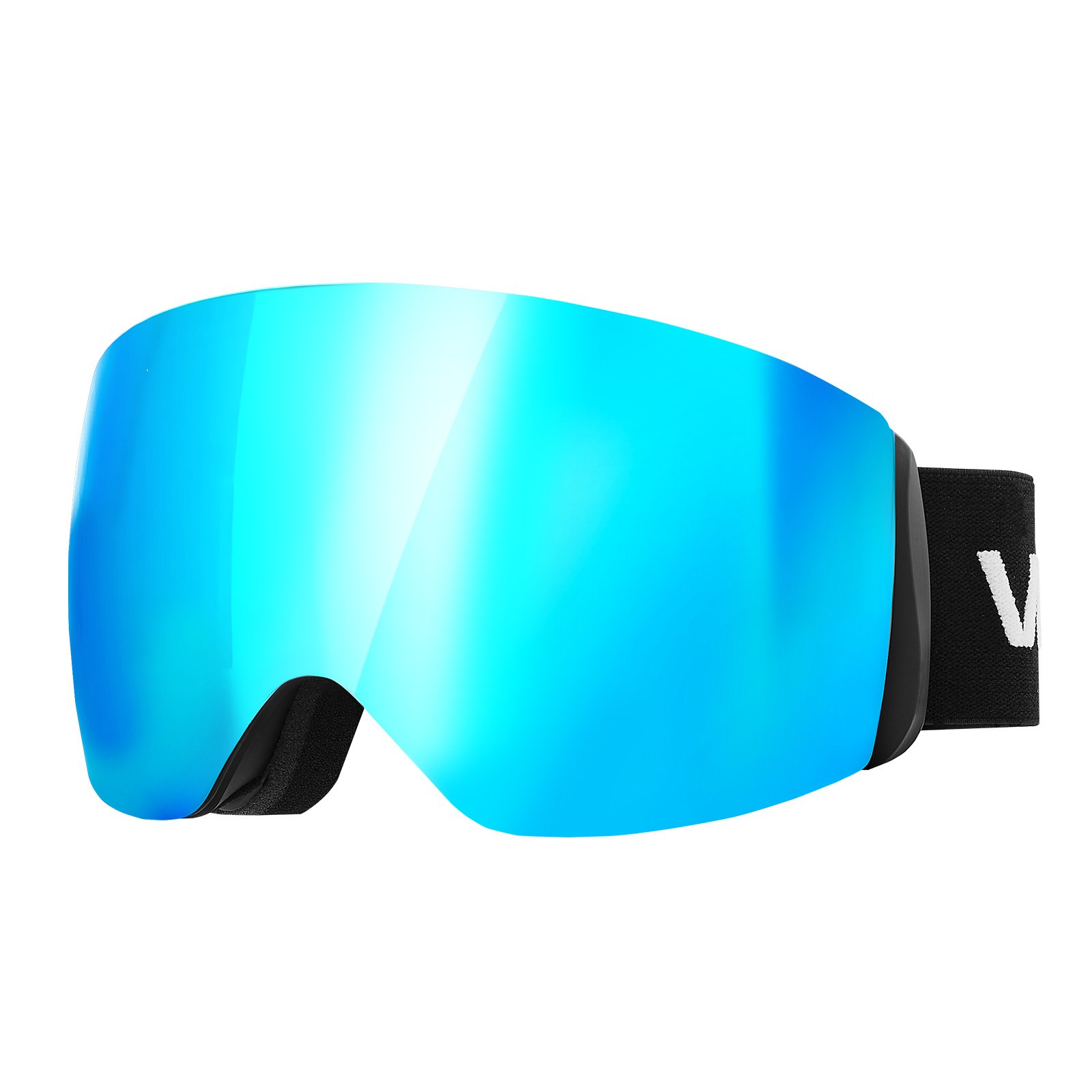 Frameless Ski Goggles, Spherical Lens With Blue Revo Coating, OTG Anti Fog Snow Goggles For Men Women Youth, TPU Frame & Ventilation Structure, Suitable For Skiing, Skating, Snowboarding - Image 1