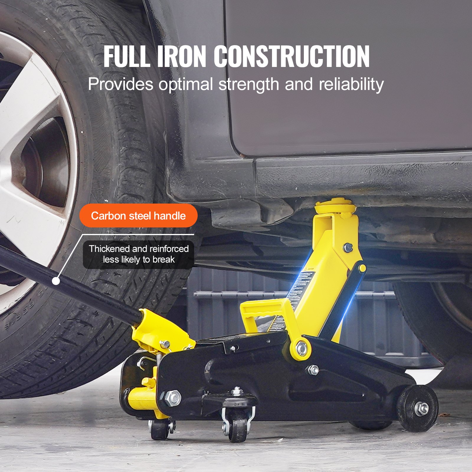 Low Profile Floor Jack 2 Ton Heavy Duty Single Piston Hydraulic Pump image 5