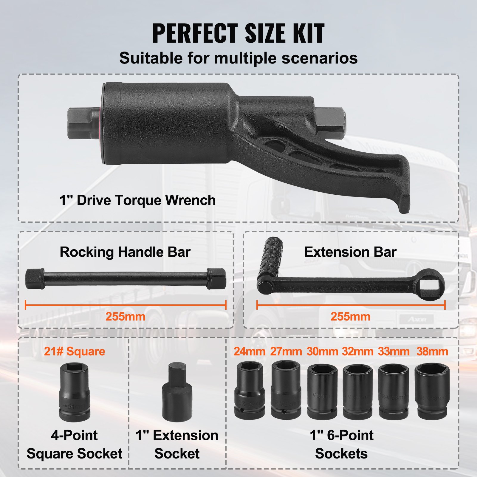 Torque Multiplier, 1 Inch Drive Lug Nut Wrench/Multiplier Heavy Duty Torque Multiplier Wrench Set, 1:58 4800N.m Lug… - 4