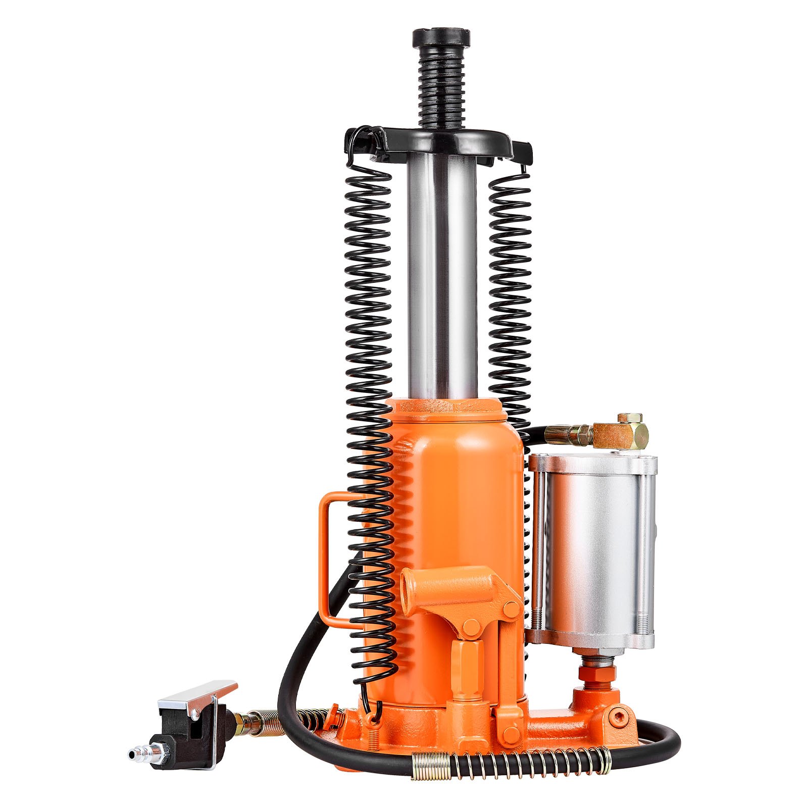 Air Hydraulic Bottle Jack, 20 Ton (44092 Lbs) Capacity, 10.2-19.5 Inch Lifting Range, Pneumatic/Manual Heavy Duty Welded Bottle Jack With Pump For Car, SUV, Pickup, Truck, RV Auto Repair, Orange - Image 1