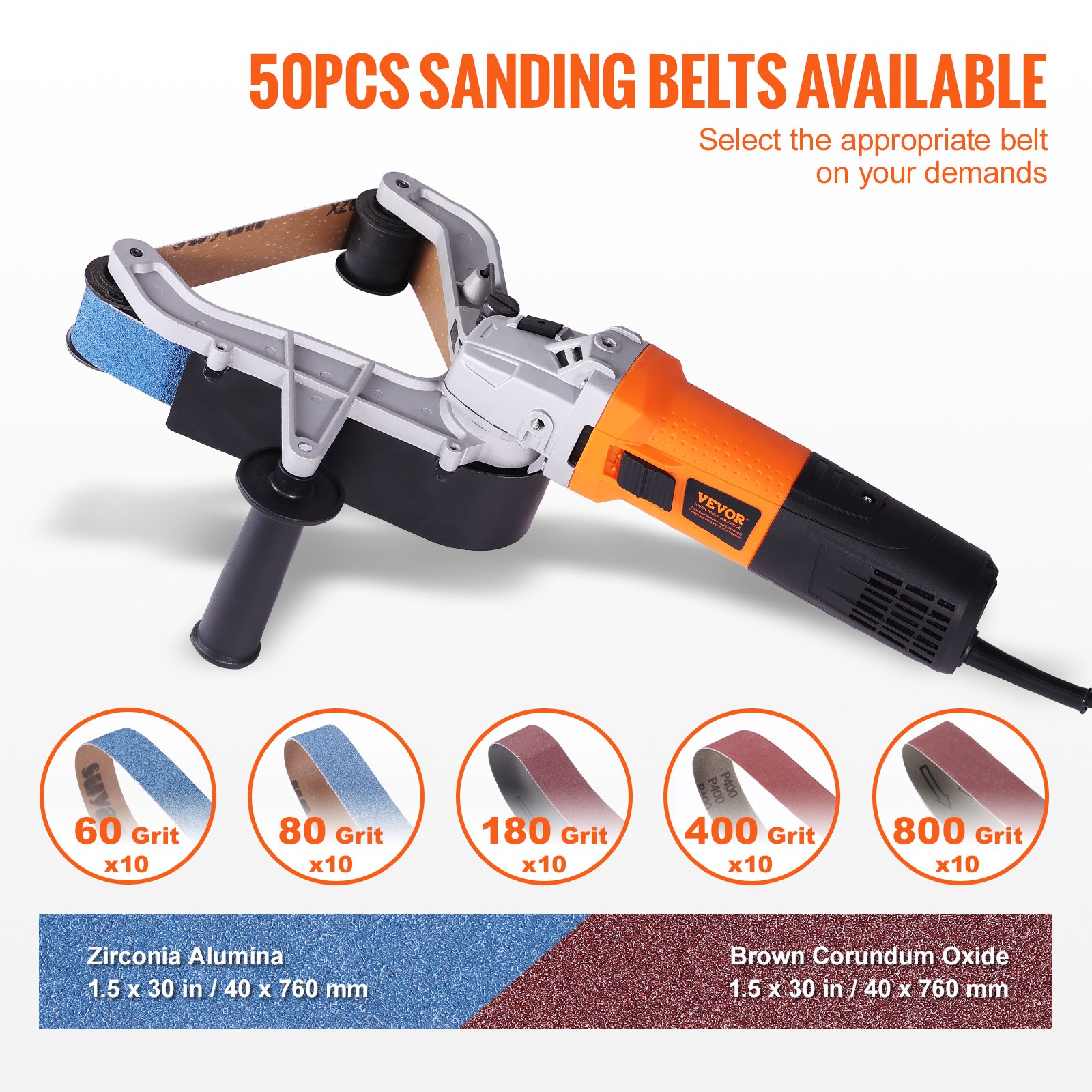 Pipe Tube Polisher Sander, 1000W Pipe Belt Sander With 6 Variable Speeds 1100-3200rpm, Professional Belt Sander… - 4