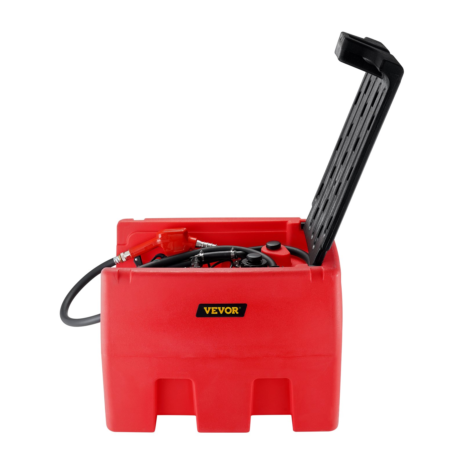 Portable Diesel & Gasoline Tank, 48 Gallon, 10.6GPM Flow Rate, Diesel Fuel Tank With 12V Electric Transfer Pump, 13.1ft Hose, Auto Fueling Nozzle, Transfer Tank For Easy Fuel Transportation, Red - Image 1