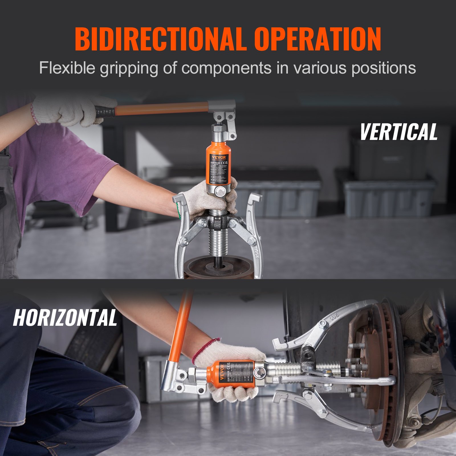 Hydraulic Gear Puller, 5 Ton Max Capacity Wheel Bearing Pulling Separator, 2 Or 3 Jaws Puller, Vertically And… - 6