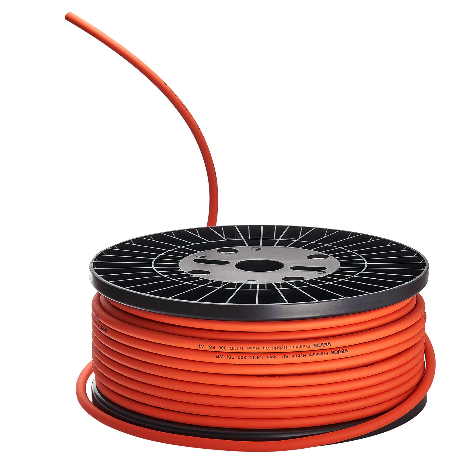 Air Hose, 1/4" X 250ft Hybrid Air Hose, Lightweight, Kink Resistant, Pneumatic Hoses With Three-Layer Hybrid Material For Auto, Home & Building, 300 PSI, All-Weather Flexibility, Orange - Image 1