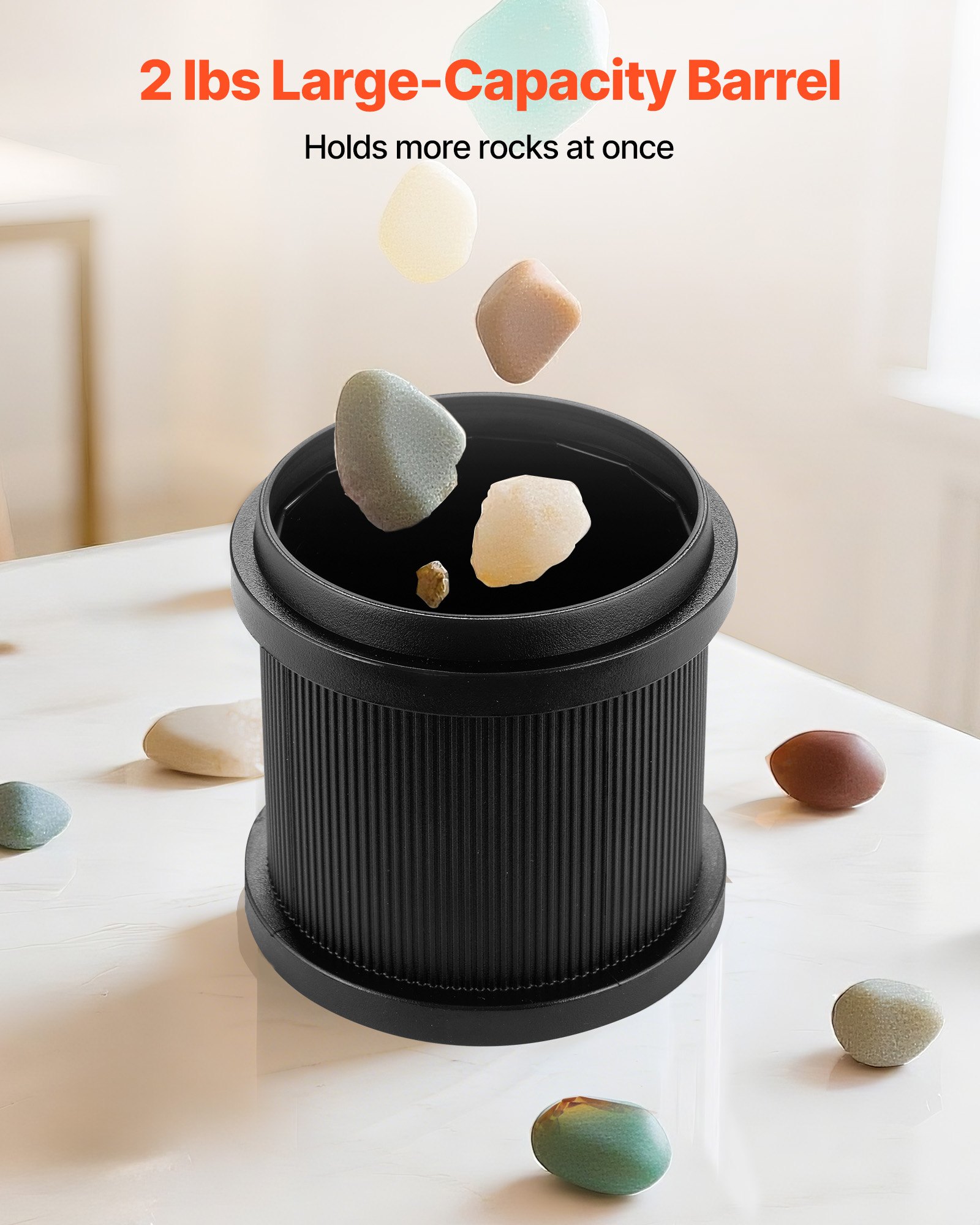 Rock Tumbler Kit, Rock Polishing Kit, 4 Speed Settings 9-Day Polishing Timer Stone Polishing Kit, Rock Polisher With… - 6