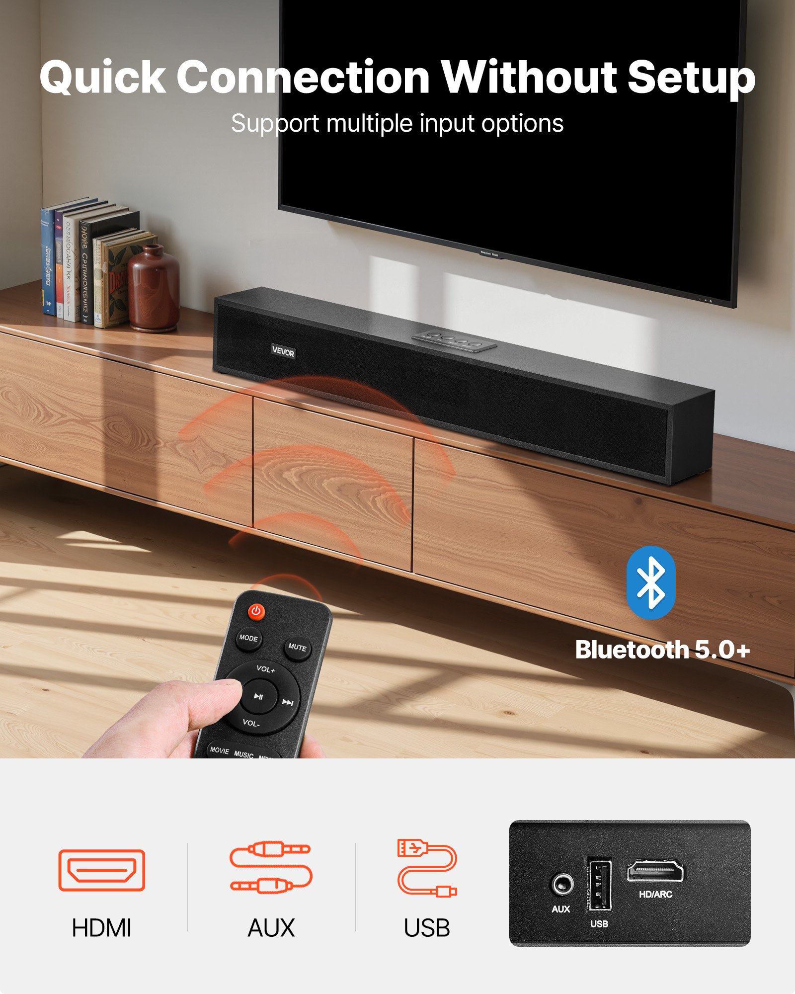 Sound Bar til smart TV 2.0 Channel 24-Inch Compact - Miniatyr 3